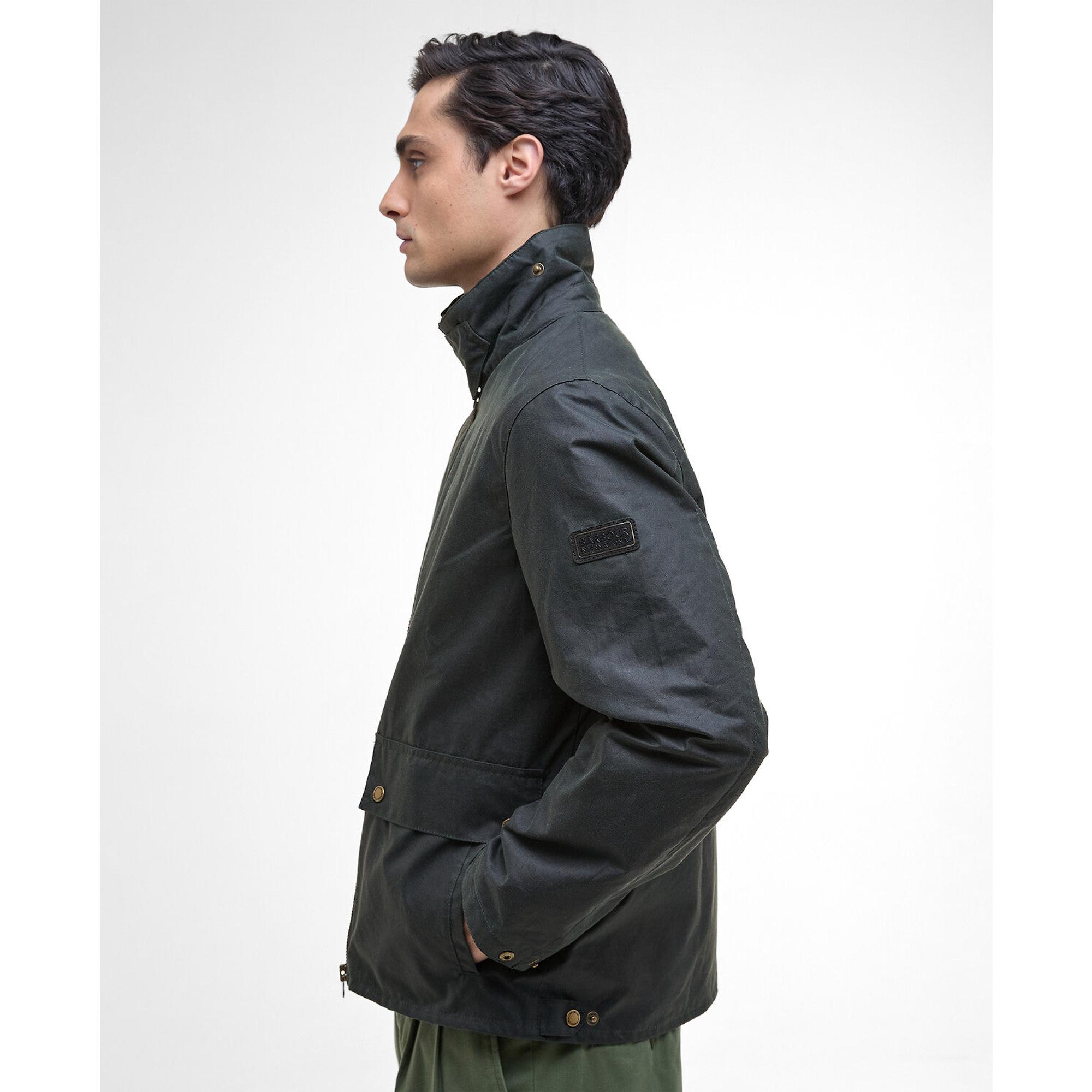 Product image 7 of 9 of Barbour International Men's Marker Wax Jacket - Sage