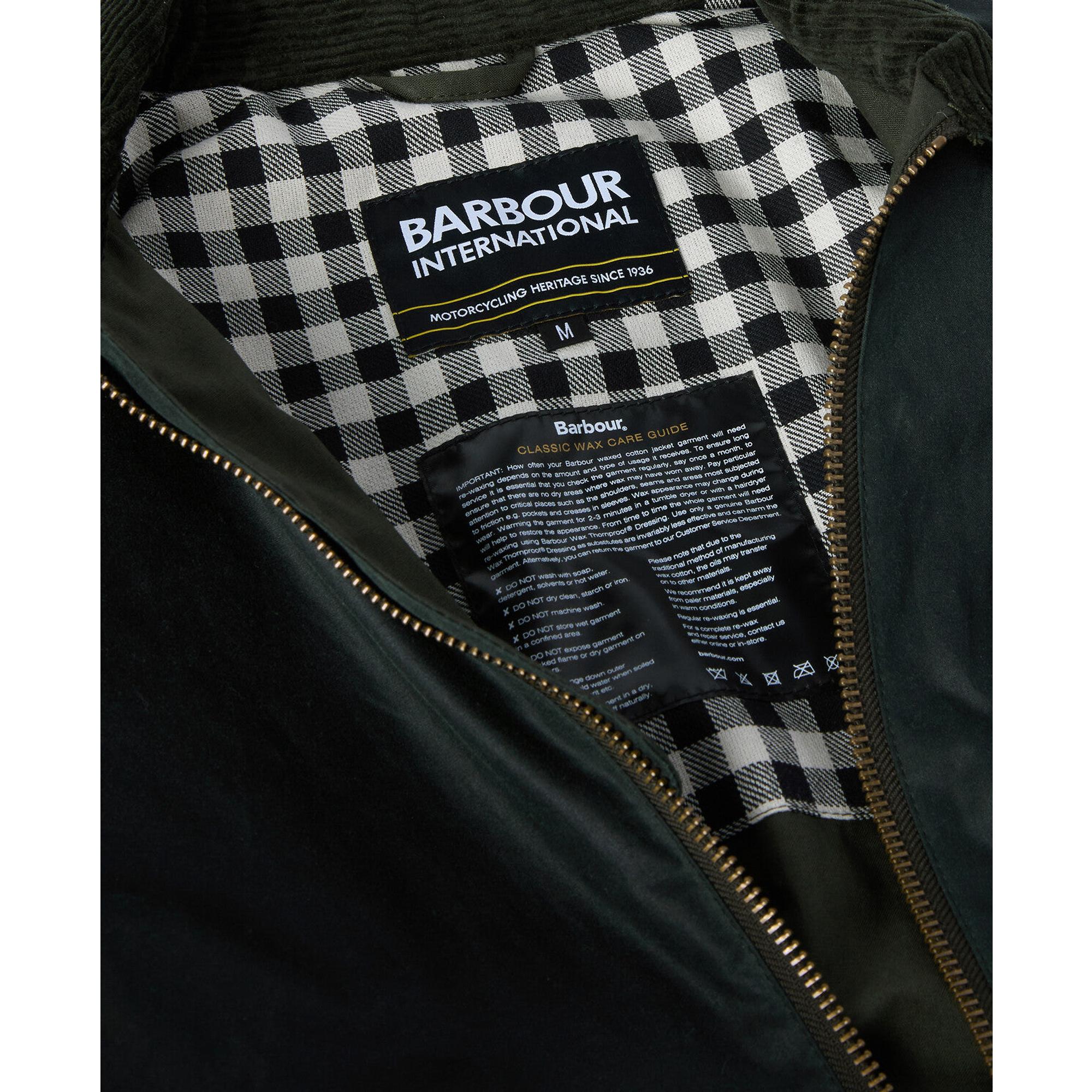 Product image 9 of 9 of Barbour International Men's Marker Wax Jacket - Sage