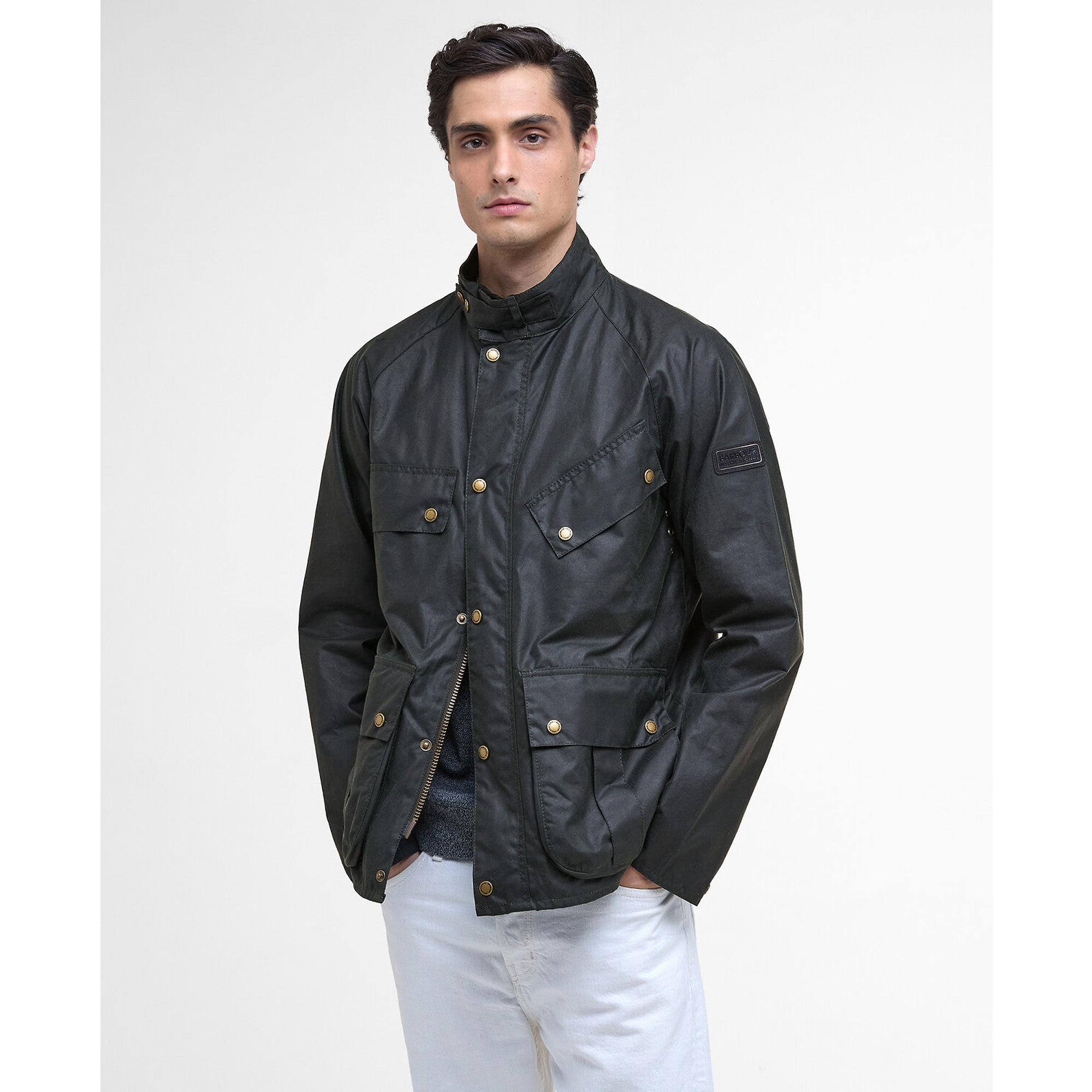 Product image 2 of 9 of Barbour International Men's Bilston Wax Jacket - Sage