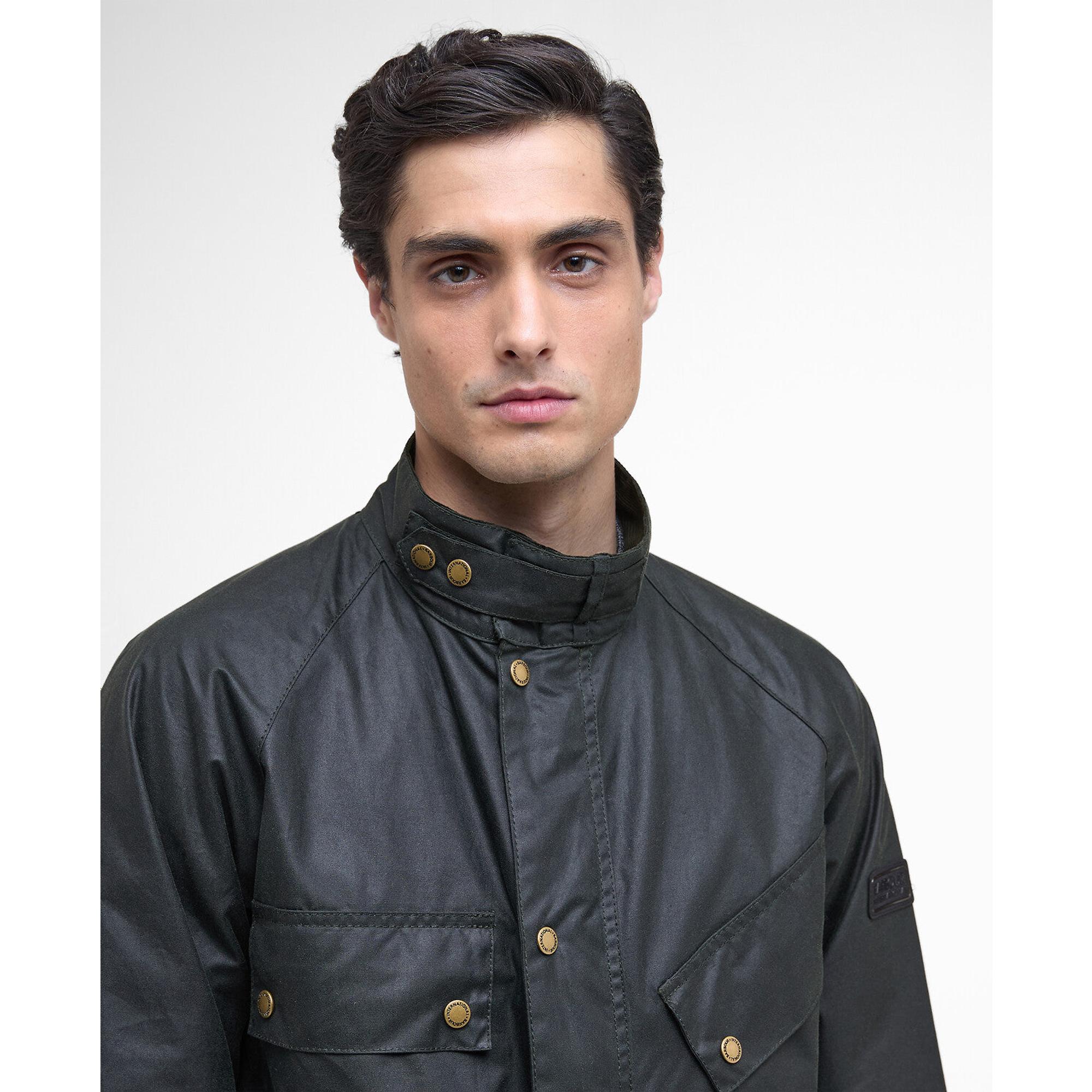 Product image 5 of 9 of Barbour International Men's Bilston Wax Jacket - Sage