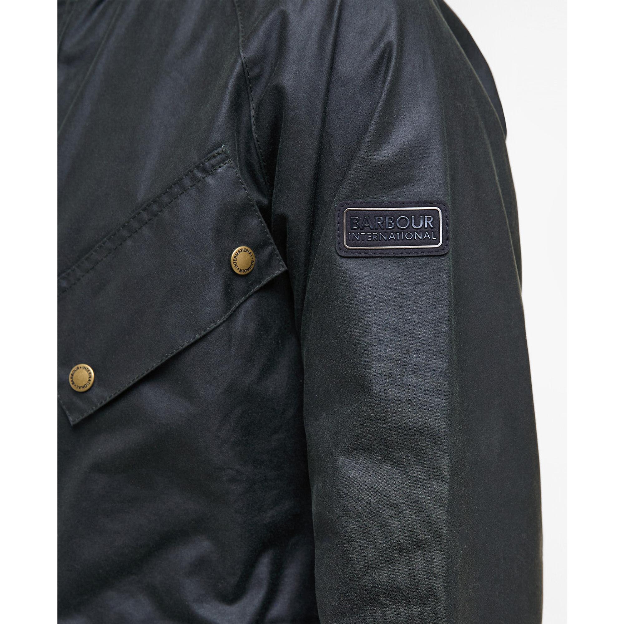 Product image 7 of 9 of Barbour International Men's Bilston Wax Jacket - Sage