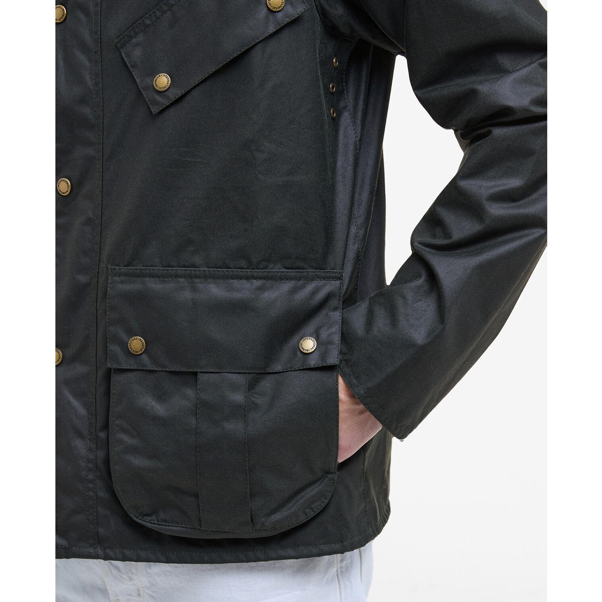 Product image 8 of 9 of Barbour International Men's Bilston Wax Jacket - Sage