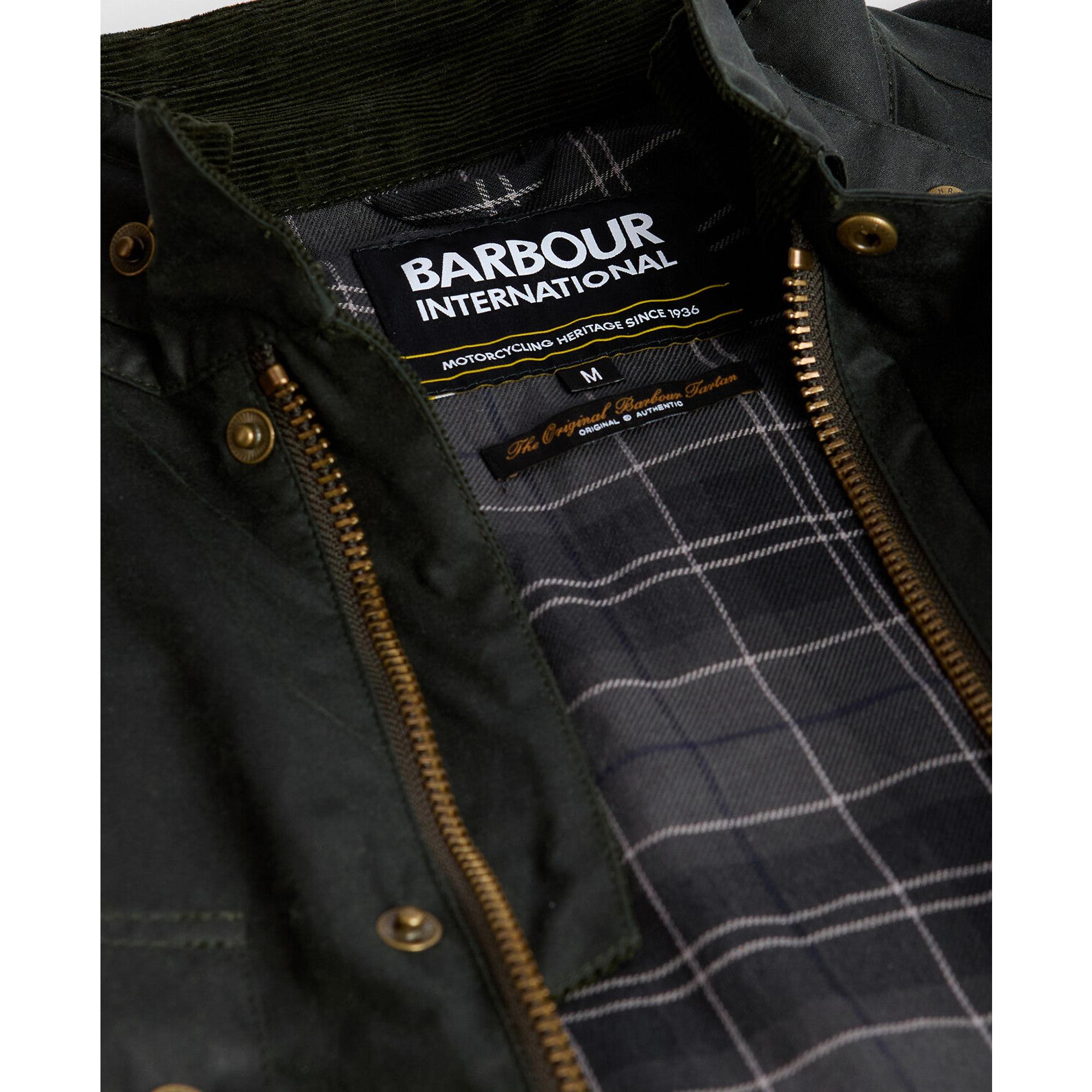 Product image 9 of 9 of Barbour International Men's Bilston Wax Jacket - Sage