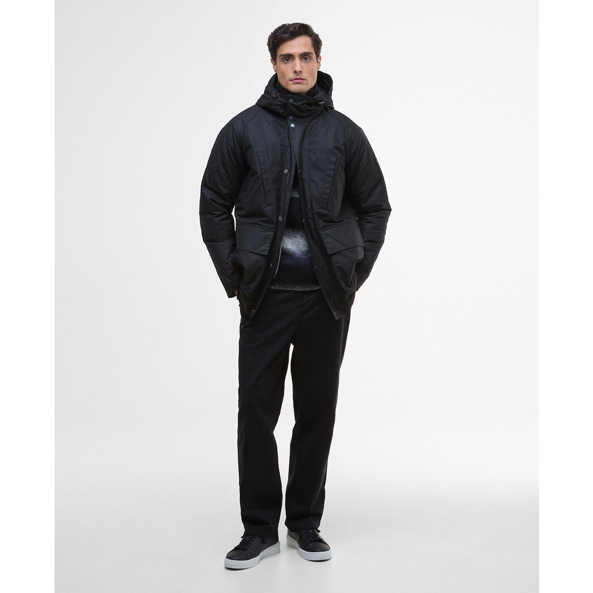 Product image 3 of 8 of Barbour International Men's Oakdale Waxed Jacket - Black
