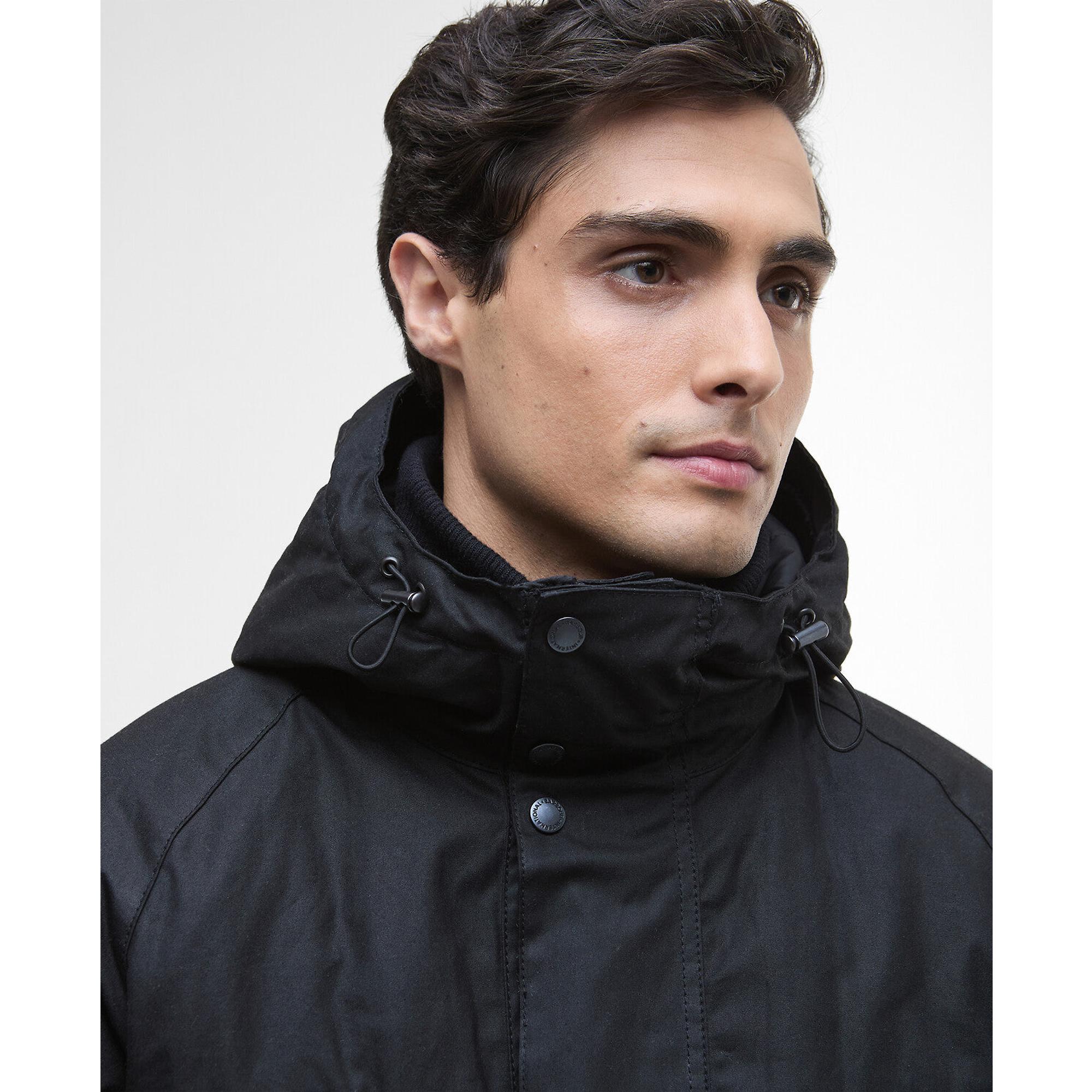 Product image 5 of 8 of Barbour International Men's Oakdale Waxed Jacket - Black