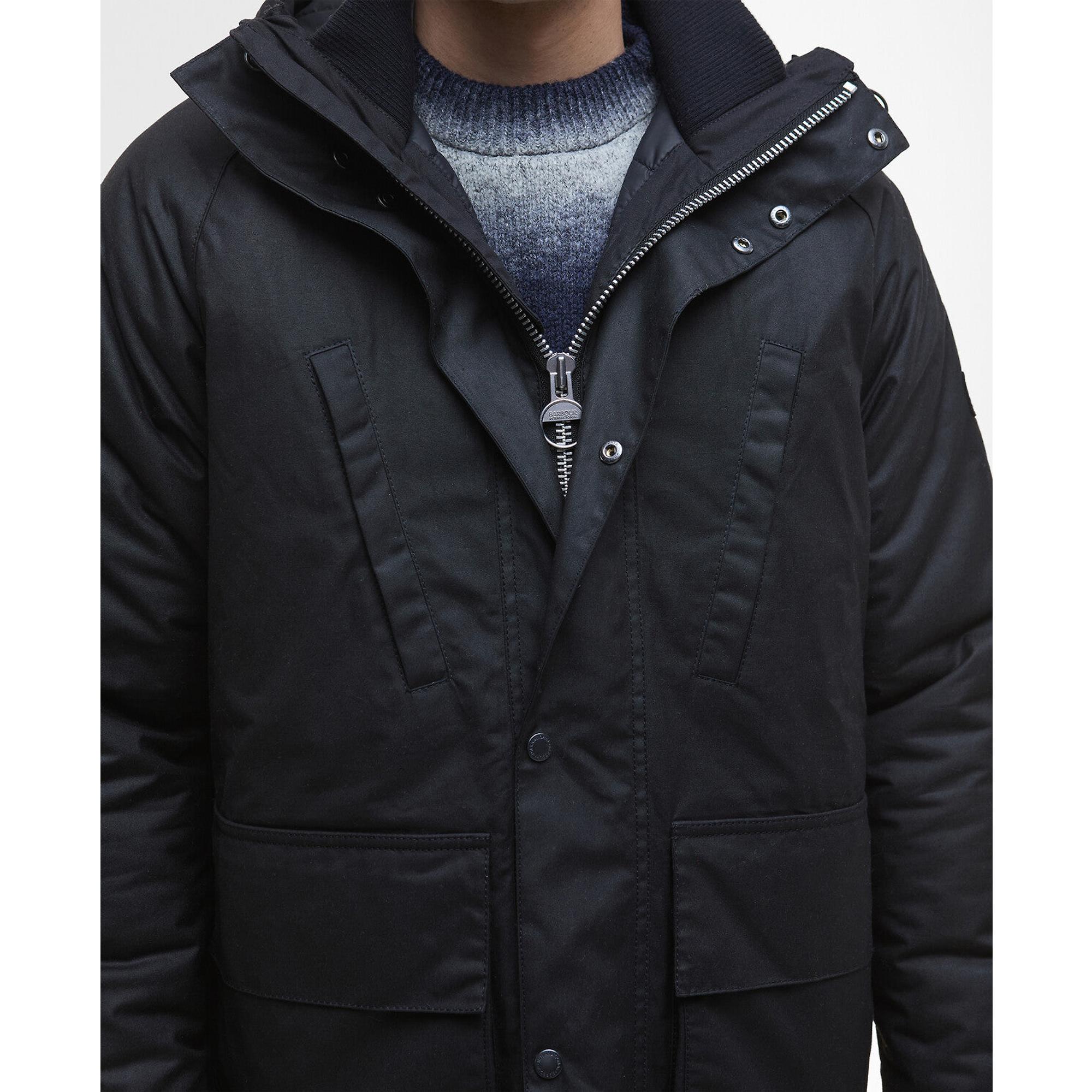 Product image 7 of 8 of Barbour International Men's Oakdale Waxed Jacket - Black