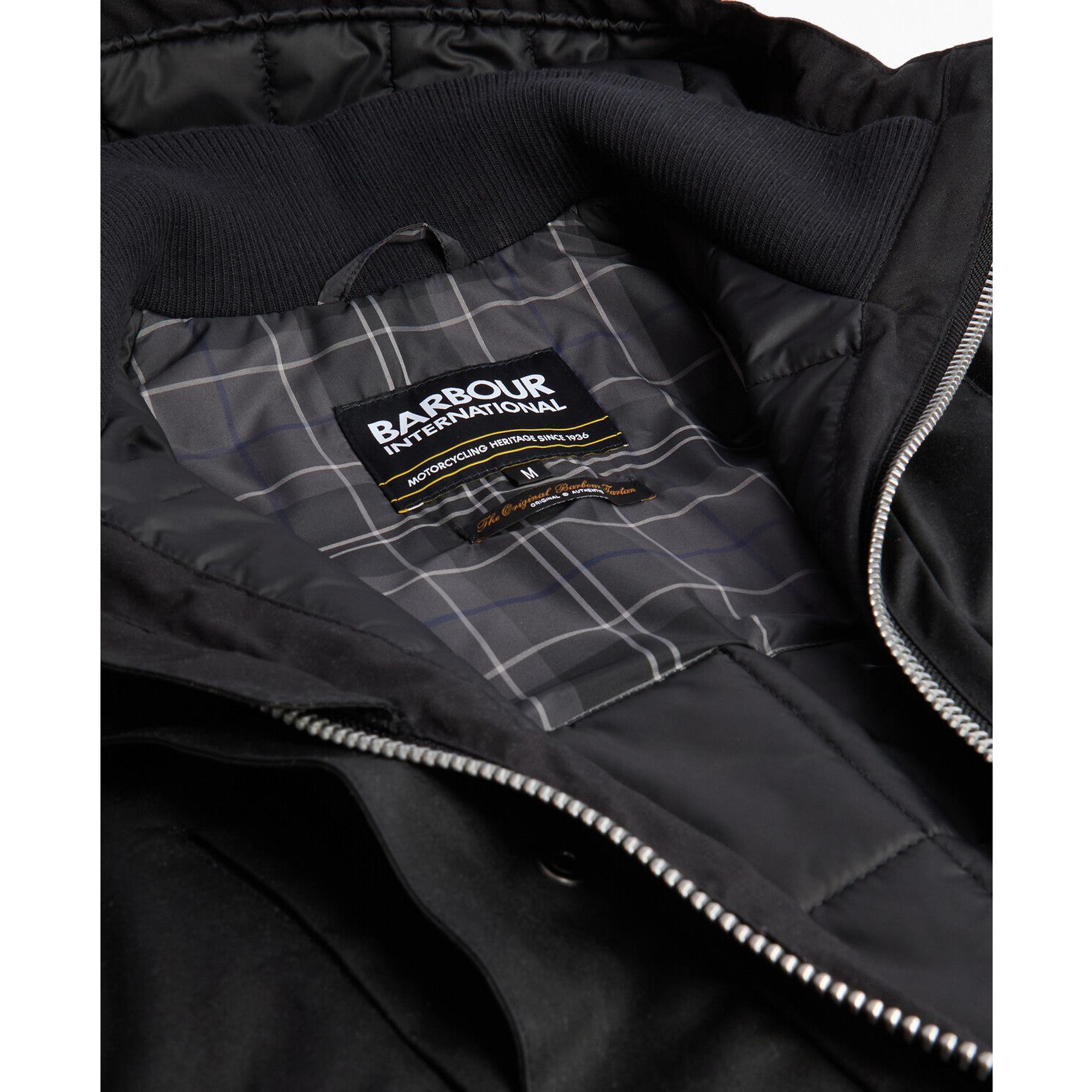 Product image 8 of 8 of Barbour International Men's Oakdale Waxed Jacket - Black