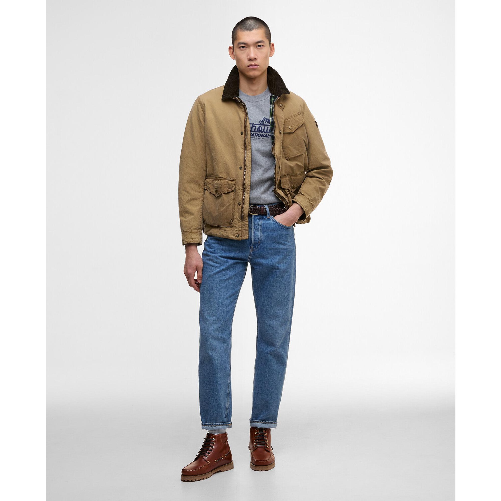 Product image 3 of 7 of Barbour International Men's Drifter Washed Wax Jacket - Sand