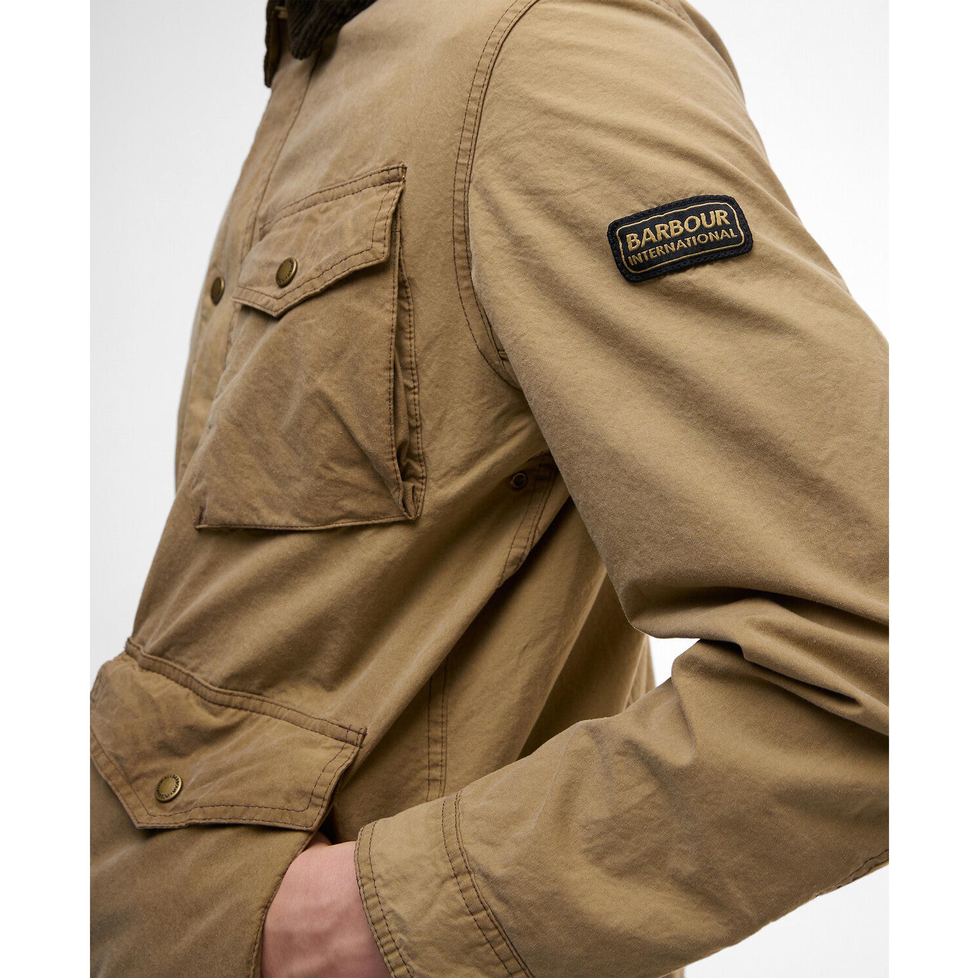 Product image 6 of 7 of Barbour International Men's Drifter Washed Wax Jacket - Sand
