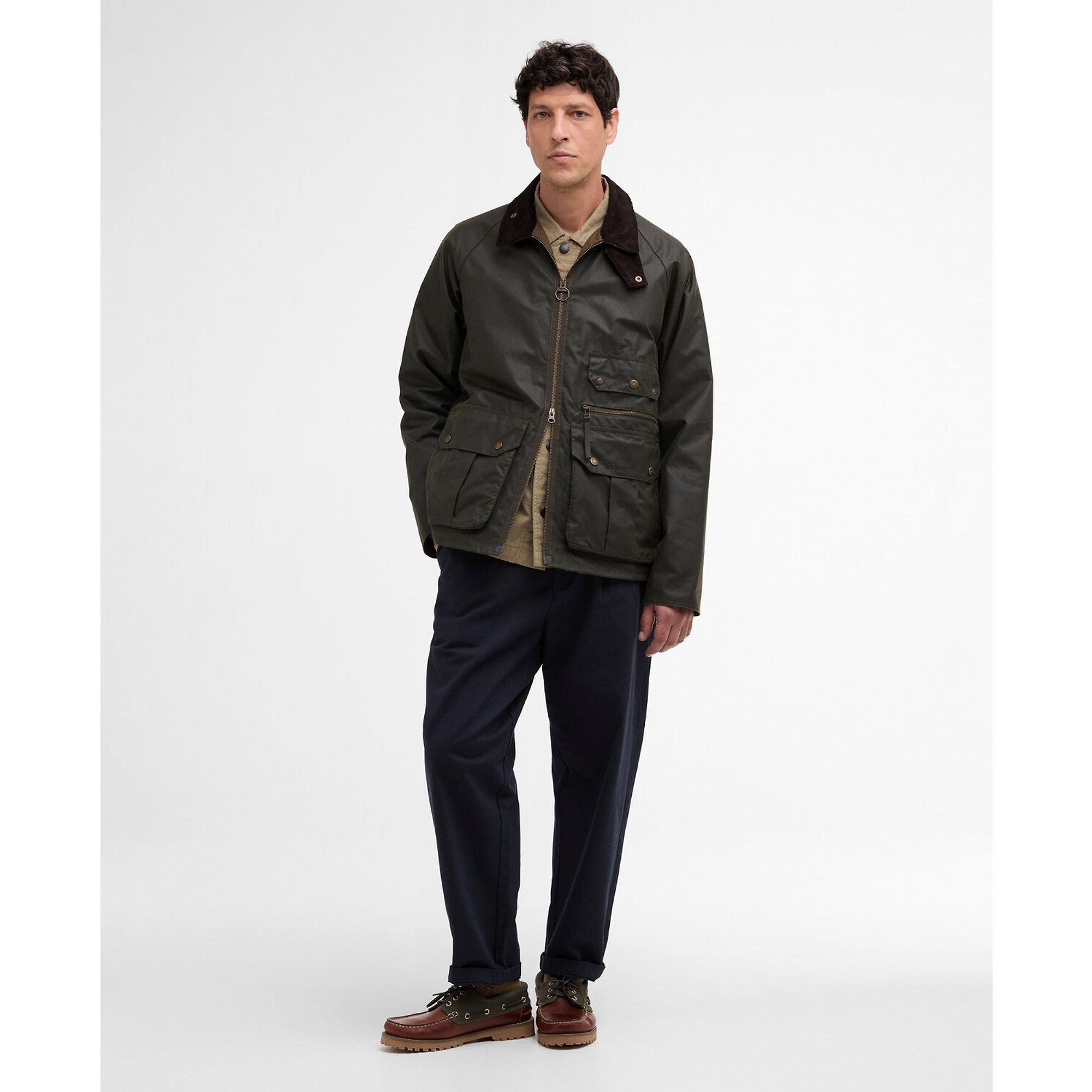 Product image 3 of 8 of Barbour Men's Re-Engineered Blackett Spey Wax Jacket - Archive Olive