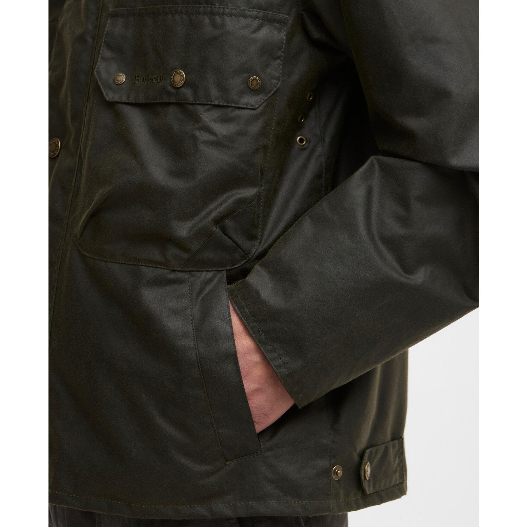 Product image 6 of 7 of Barbour Men's Re-Engineered Ridley Wax Jacket - Archive Olive