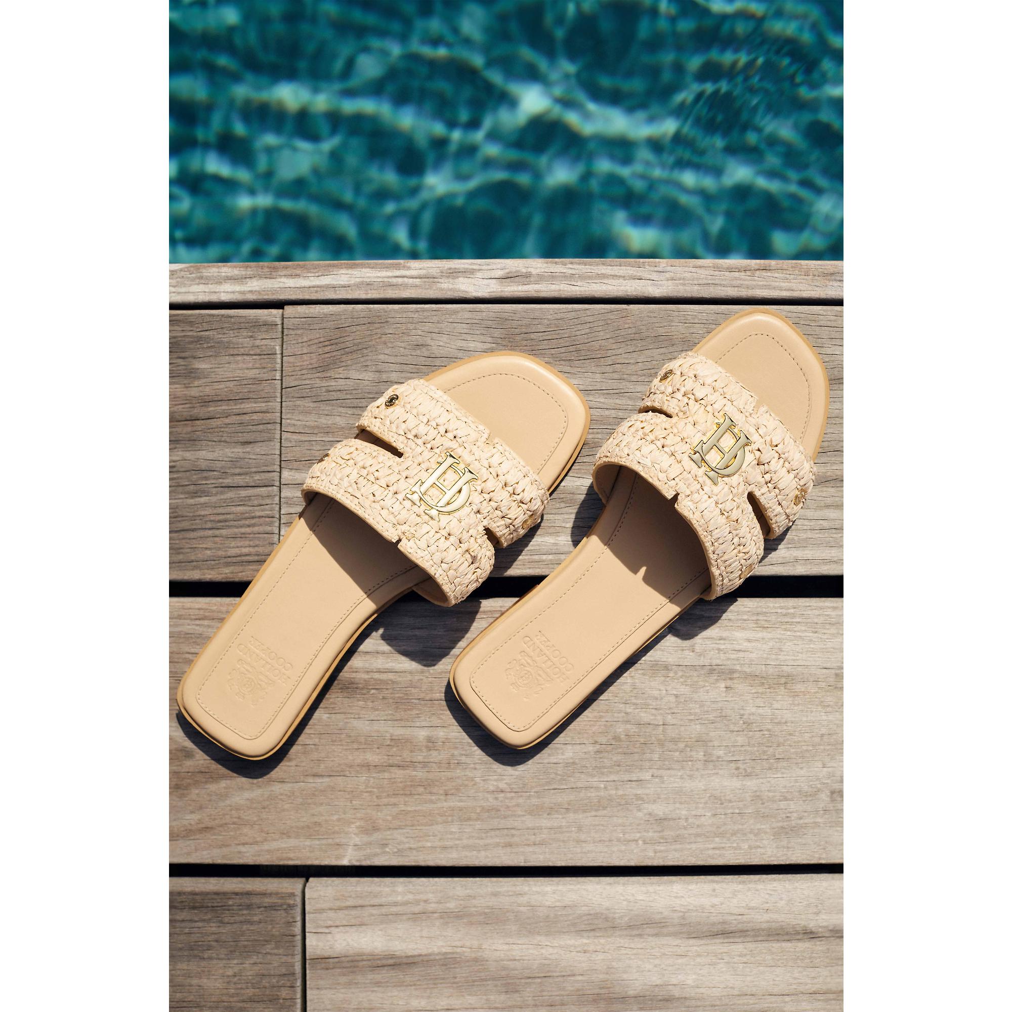 Product image 7 of 7 of Holland Cooper Women's Monogram Slides - Natural Straw