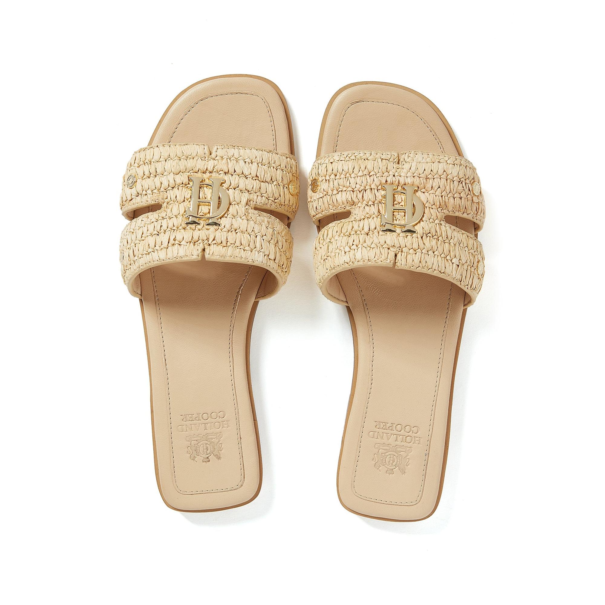 Product image 4 of 7 of Holland Cooper Women's Monogram Slides - Natural Straw