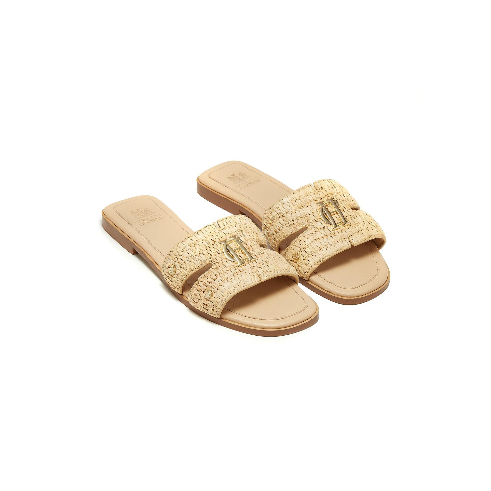 Product image 3 of 7 of Holland Cooper Women's Monogram Slides - Natural Straw
