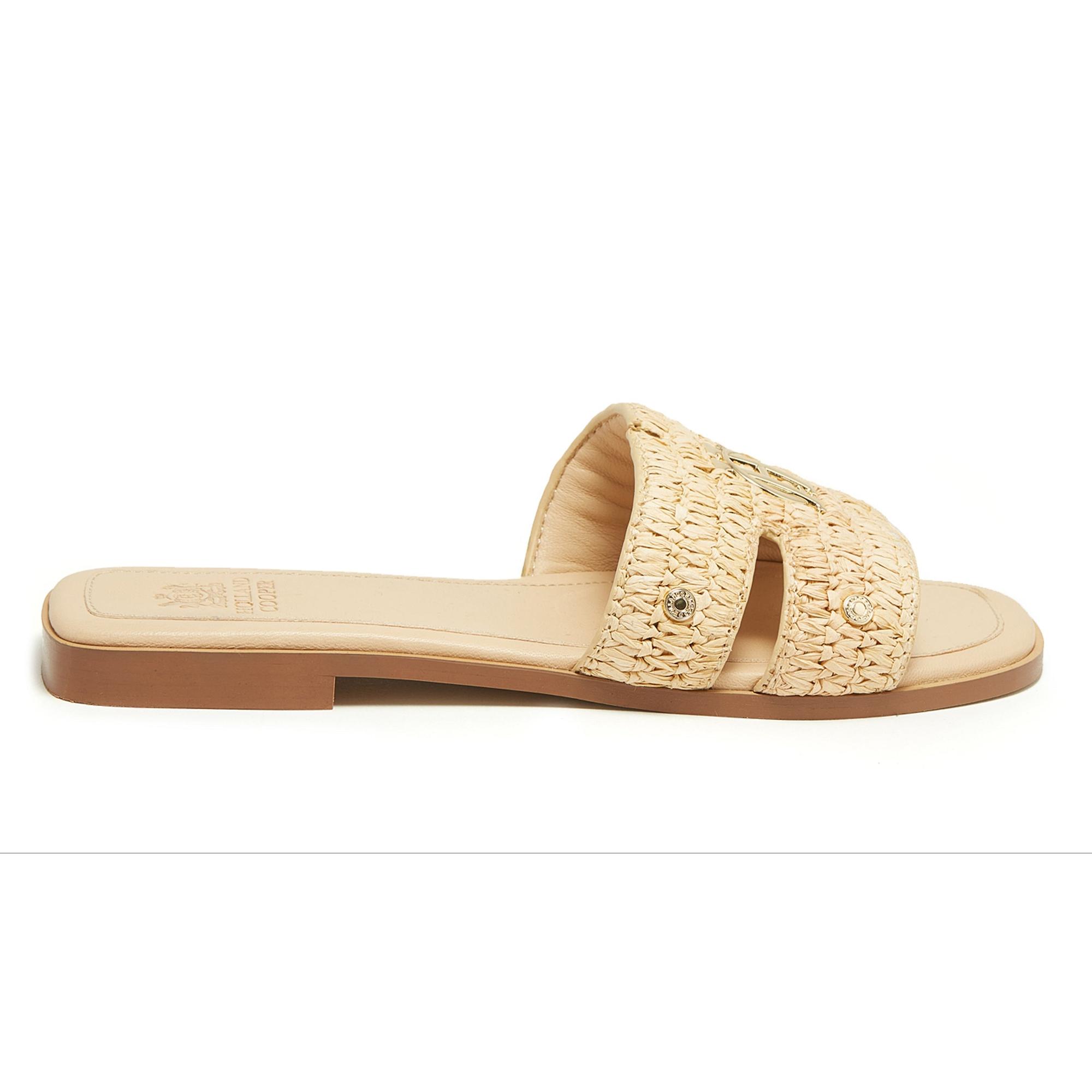 Product image 1 of 7 of Holland Cooper Women's Monogram Slides - Natural Straw