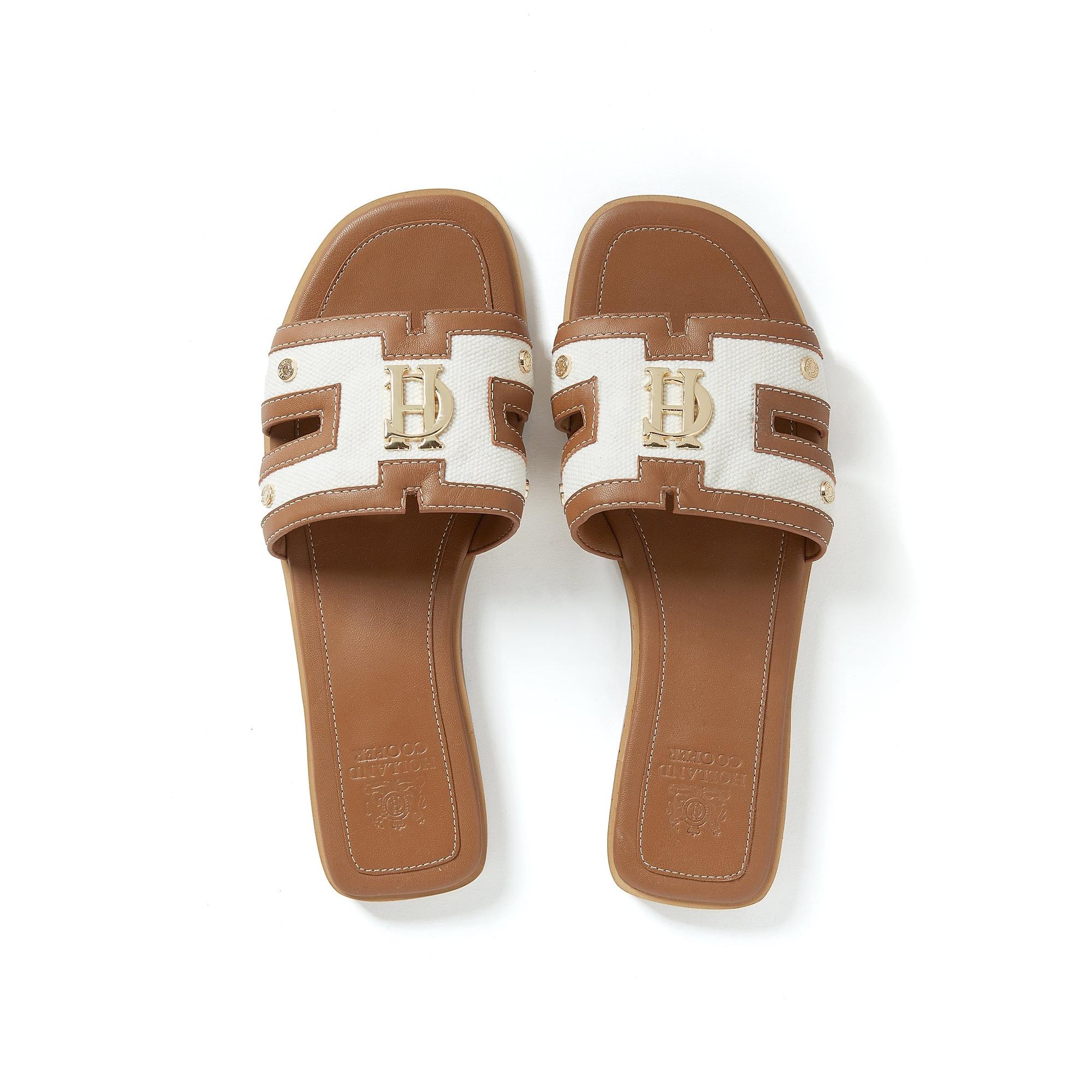 Product image 8 of 10 of Holland Cooper Women's Monogram Slides - Tan Canvas