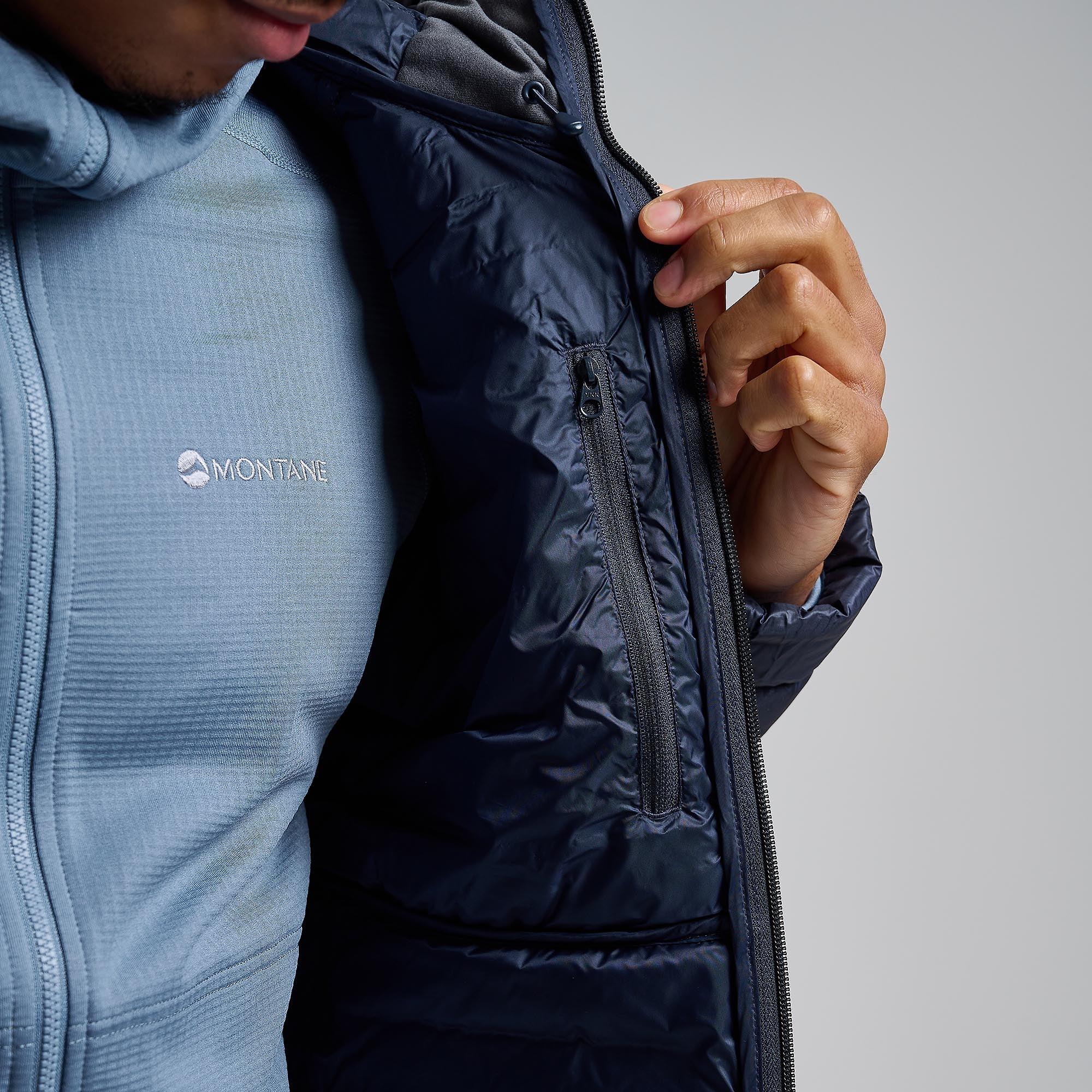 Product image 6 of 7 of Montane Men's Anti-Freeze Hooded Down Jacket - Eclipse Blue