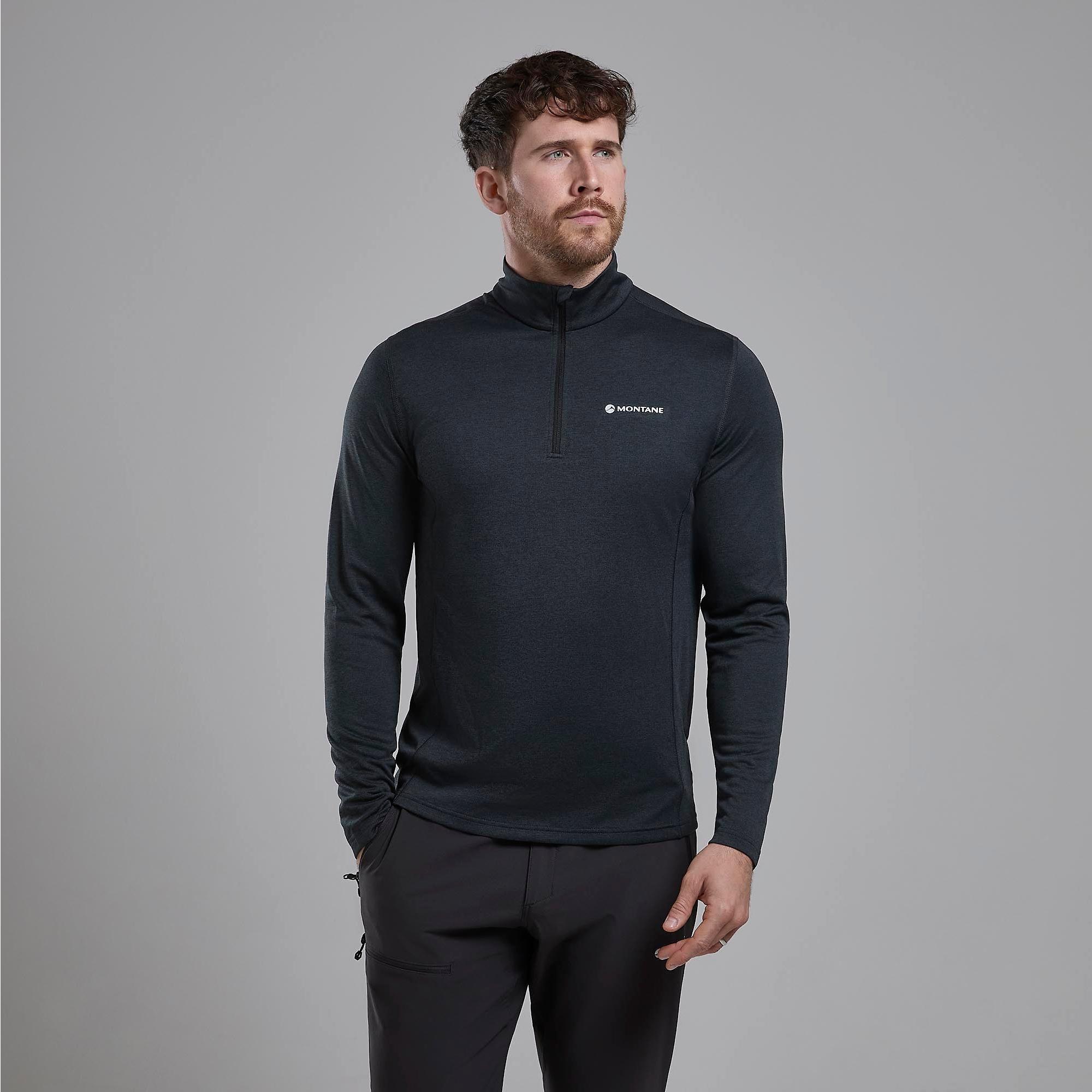 Product image 2 of 3 of Montane Men's Dart Zip Neck T-Shirt - Black