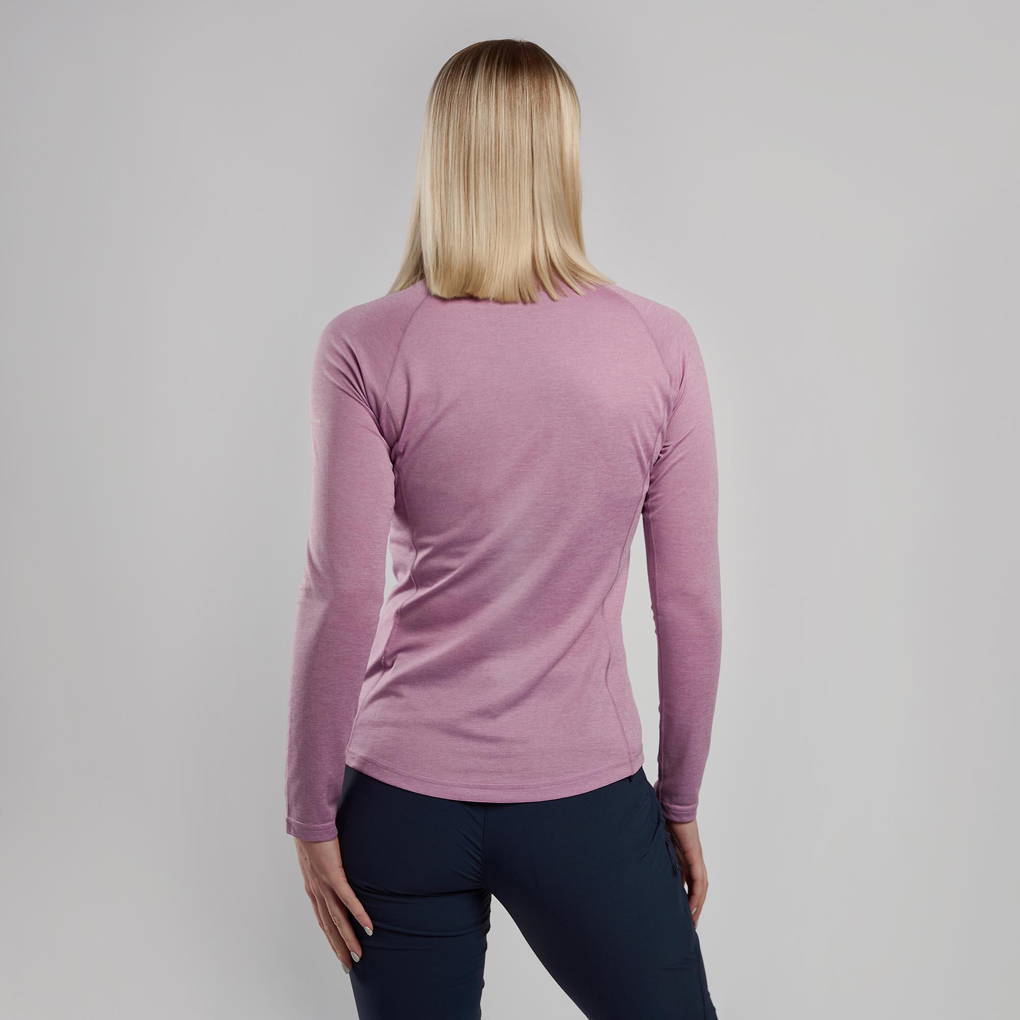 Product image 3 of 3 of Montane Women's Dart Zip Neck Long Sleeved Baselayer - Allium