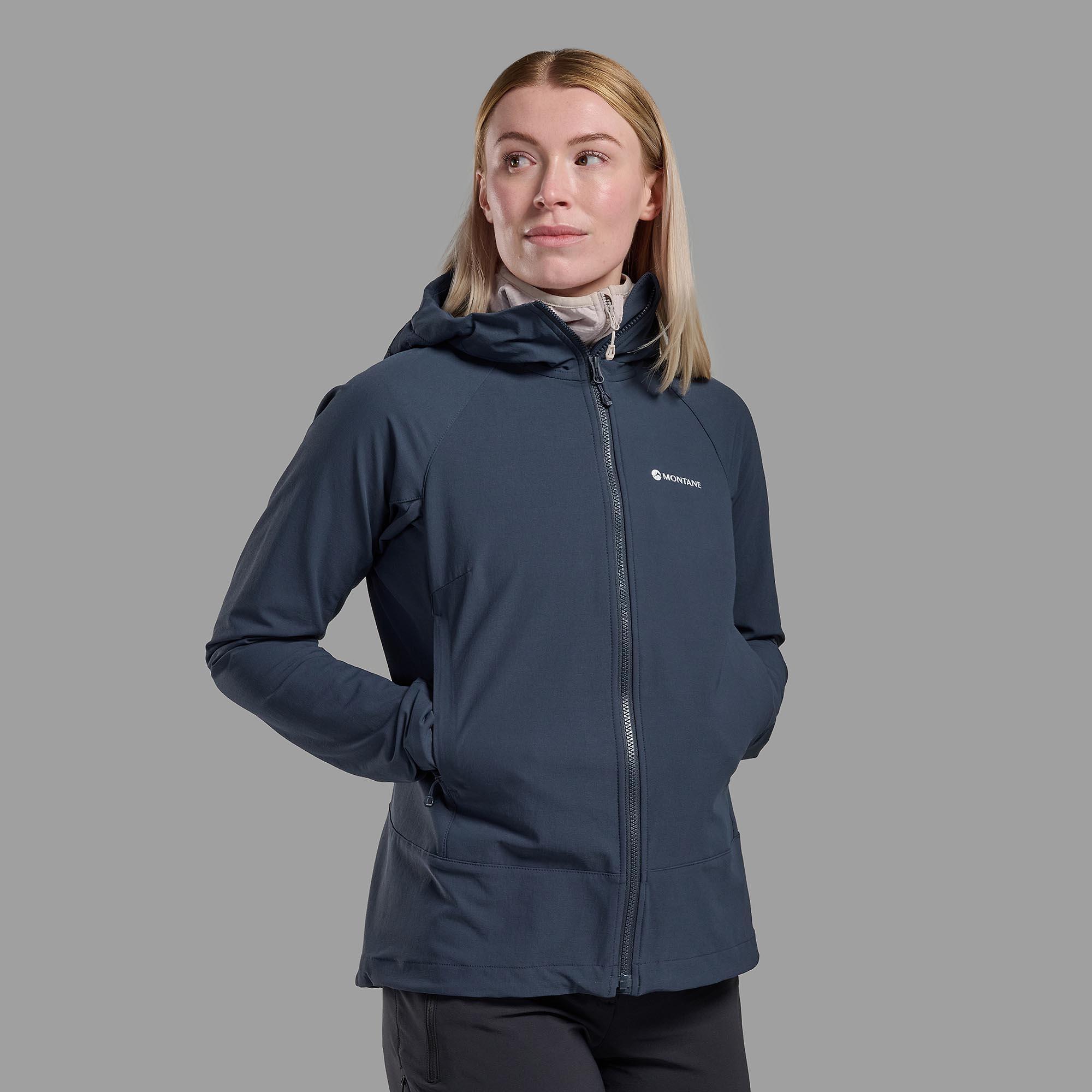 Product image 4 of 8 of Montane Women's Tenacity Hooded Softshell Jacket - Eclipse Blue