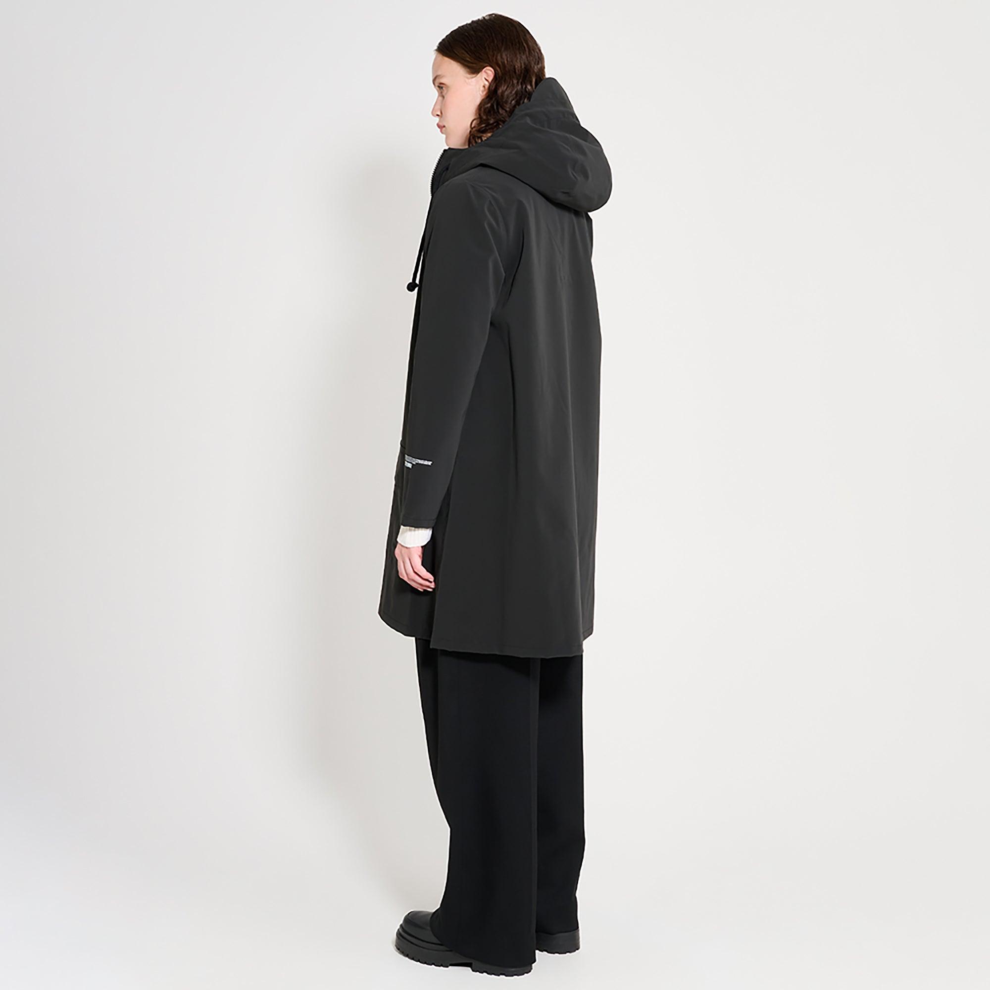 Product image 5 of 7 of Stutterheim Women's Mosebacke Lightweight Patch Raincoat - Matte Black