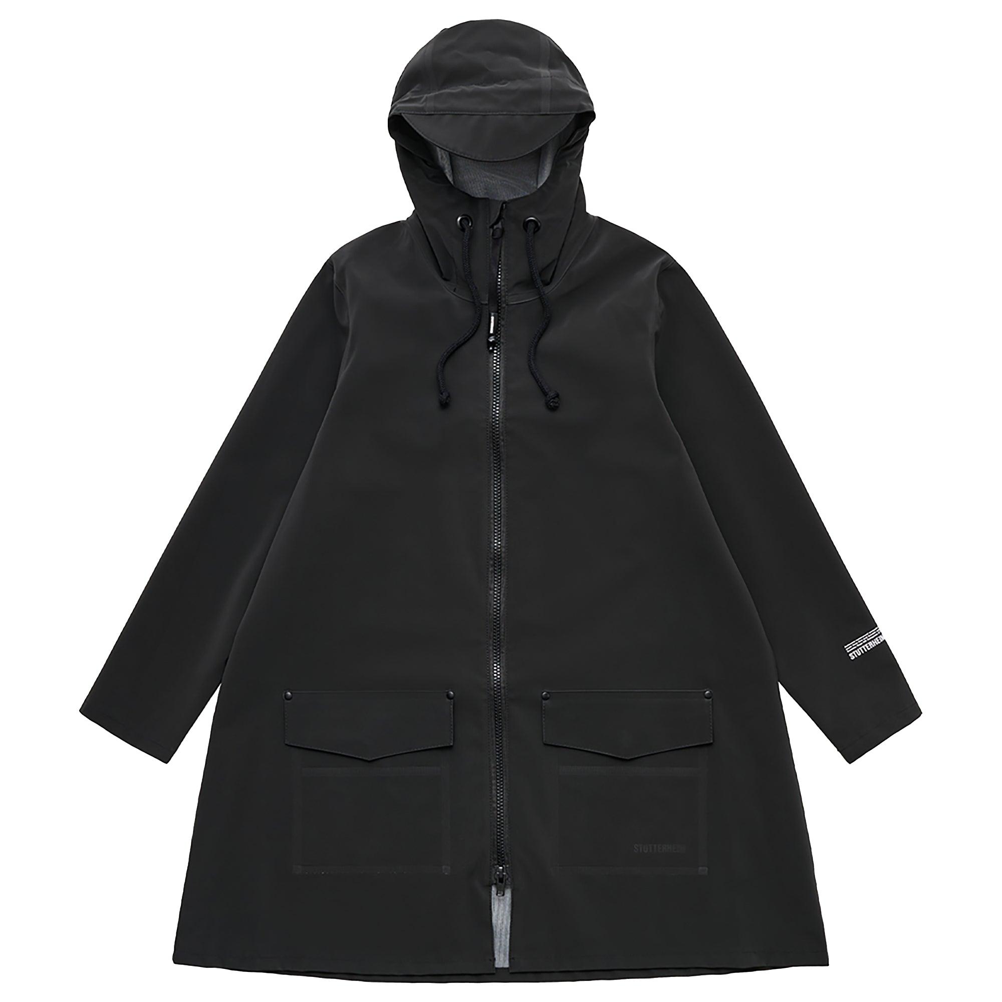 Product image 1 of 7 of Stutterheim Women's Mosebacke Lightweight Patch Raincoat - Matte Black