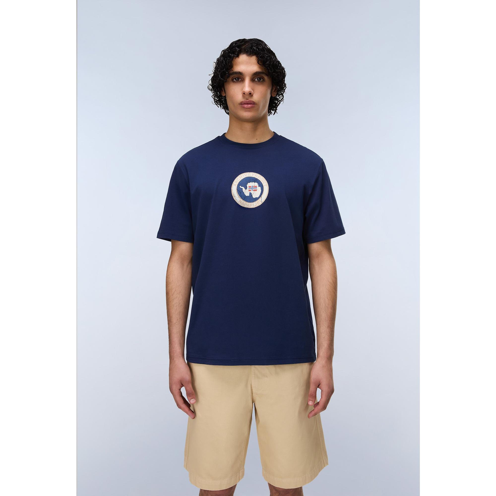 Product image 4 of 6 of Napapijri Men's Phos T-Shirt - Naval Arcade