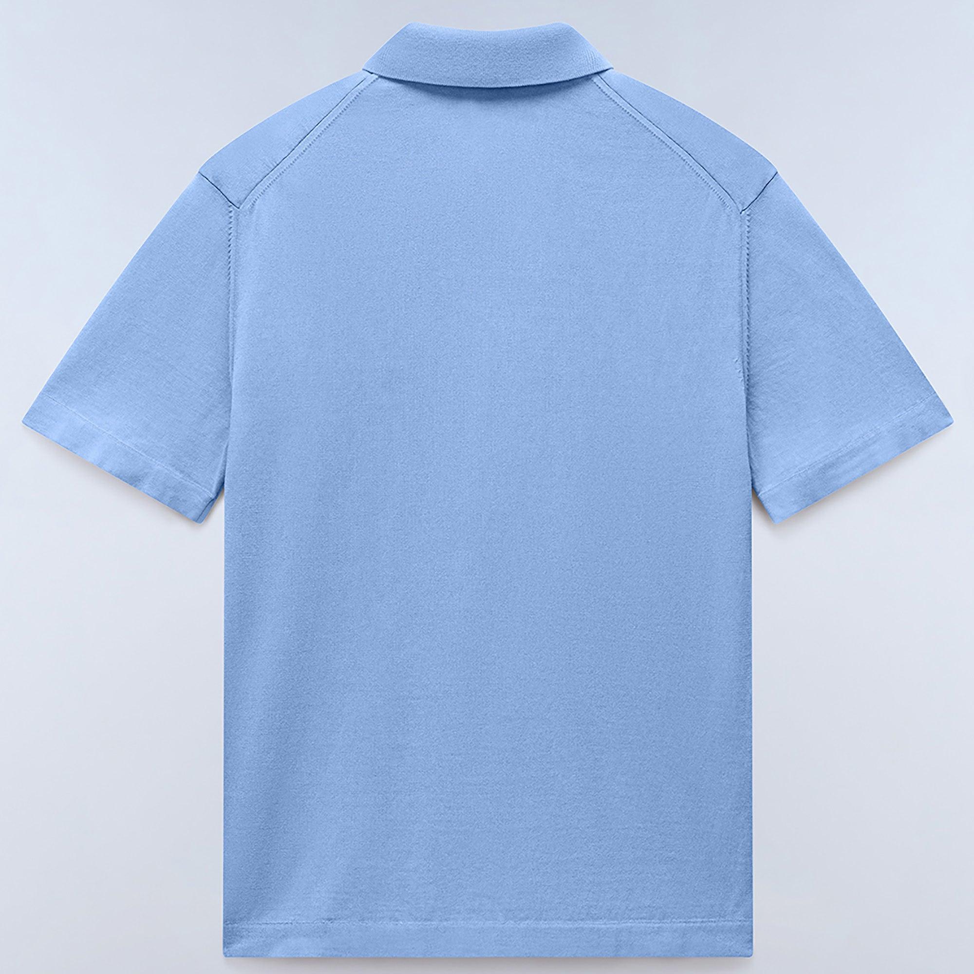 Product image 6 of 6 of Napapijri Men's Hudson Polo Short Sleeve Jumper - Blue Jasper