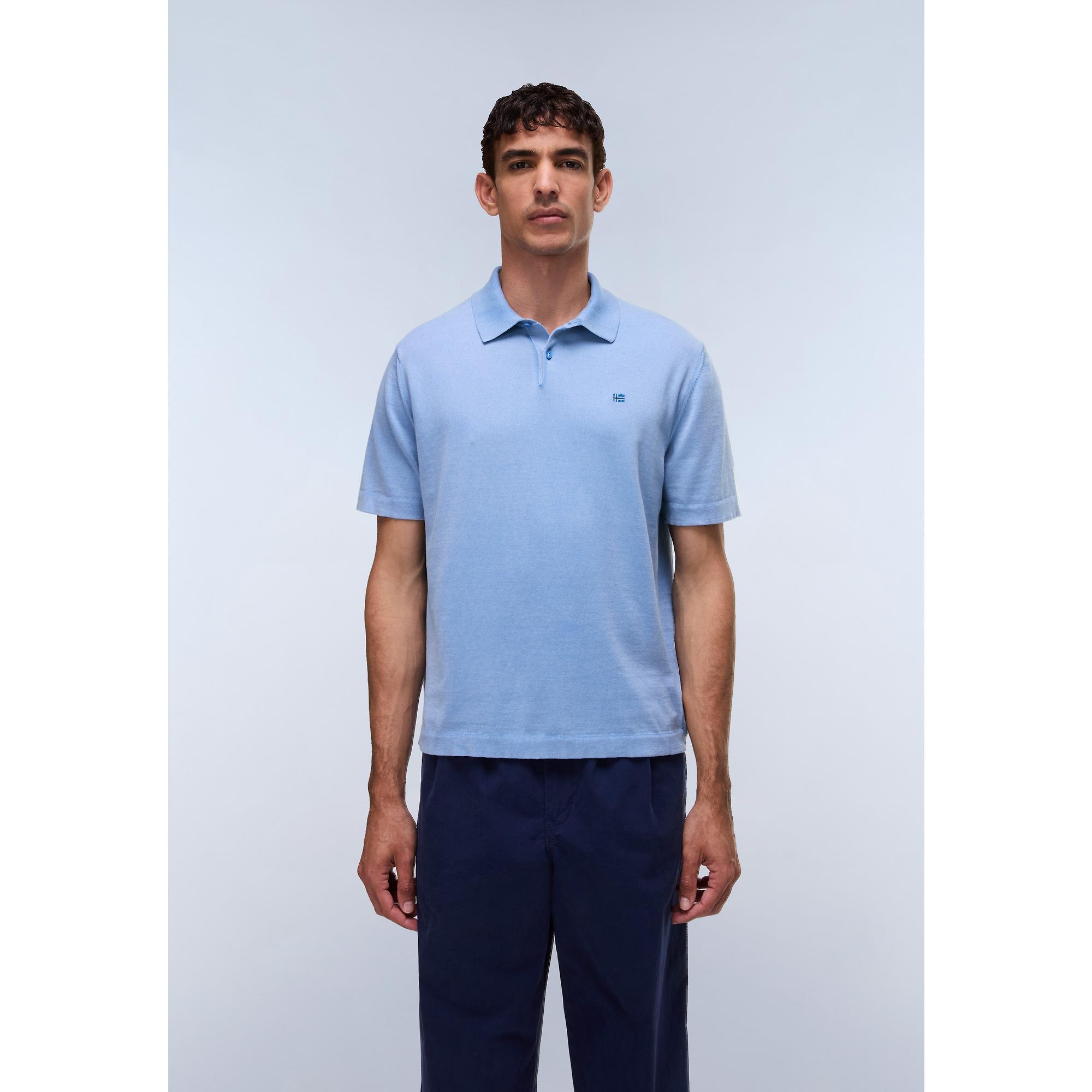 Product image 4 of 6 of Napapijri Men's Hudson Polo Short Sleeve Jumper - Blue Jasper