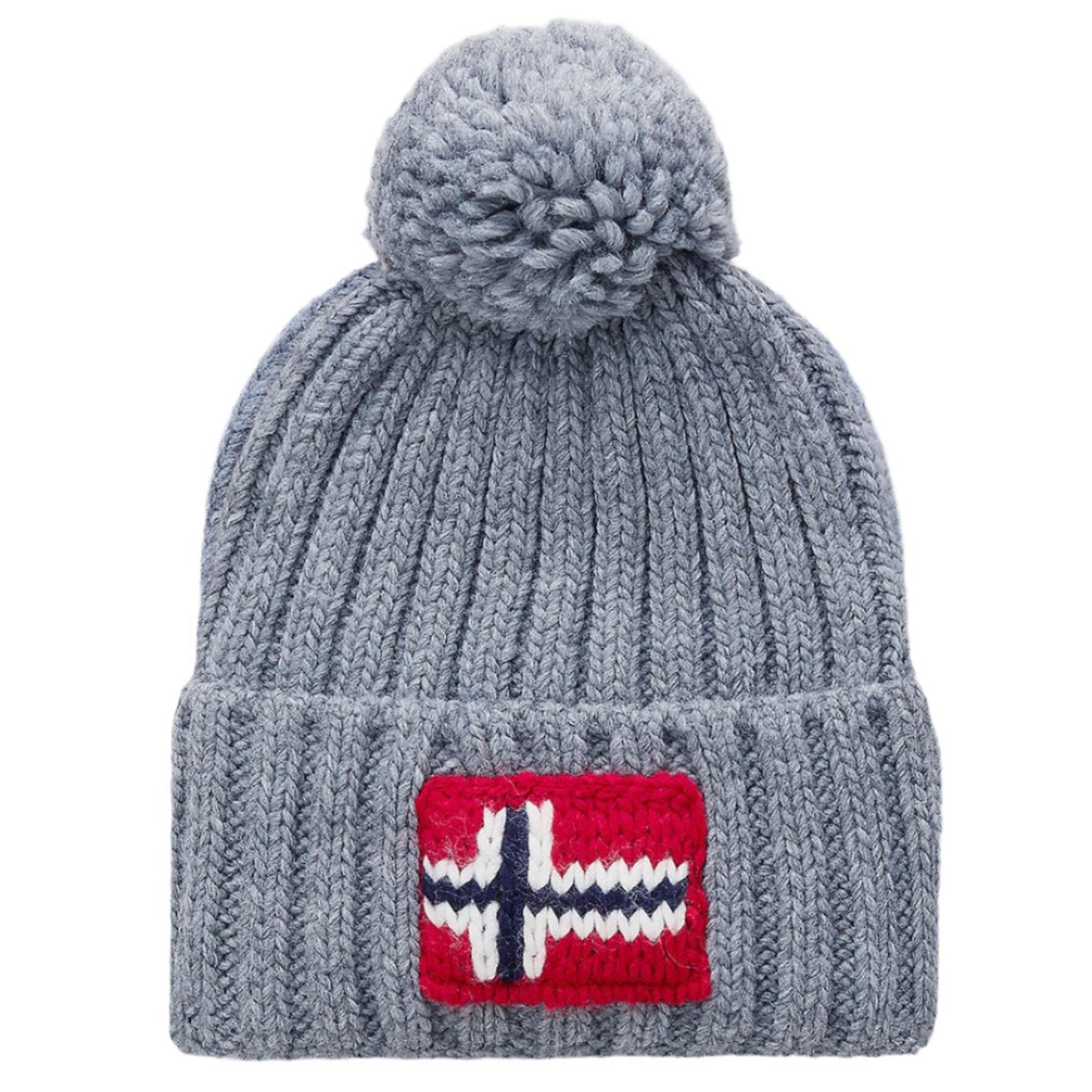 Product image 1 of 5 of Napapijri Men's Semiury Bobble Beanie - Medium Grey Melange