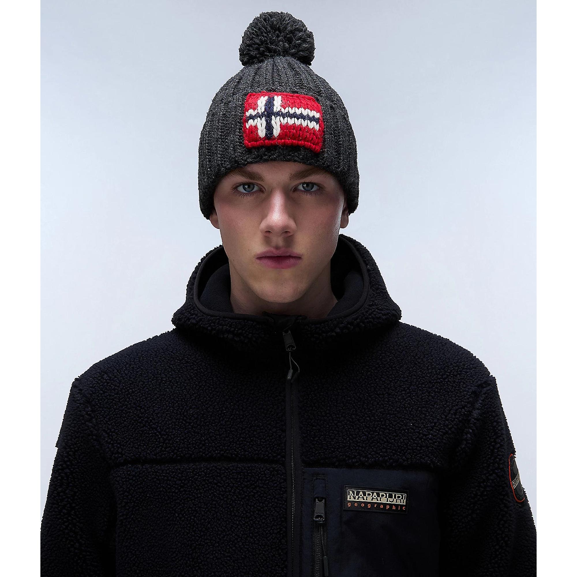 Product image 2 of 5 of Napapijri Men's Semiury Bobble Beanie - Dark Grey