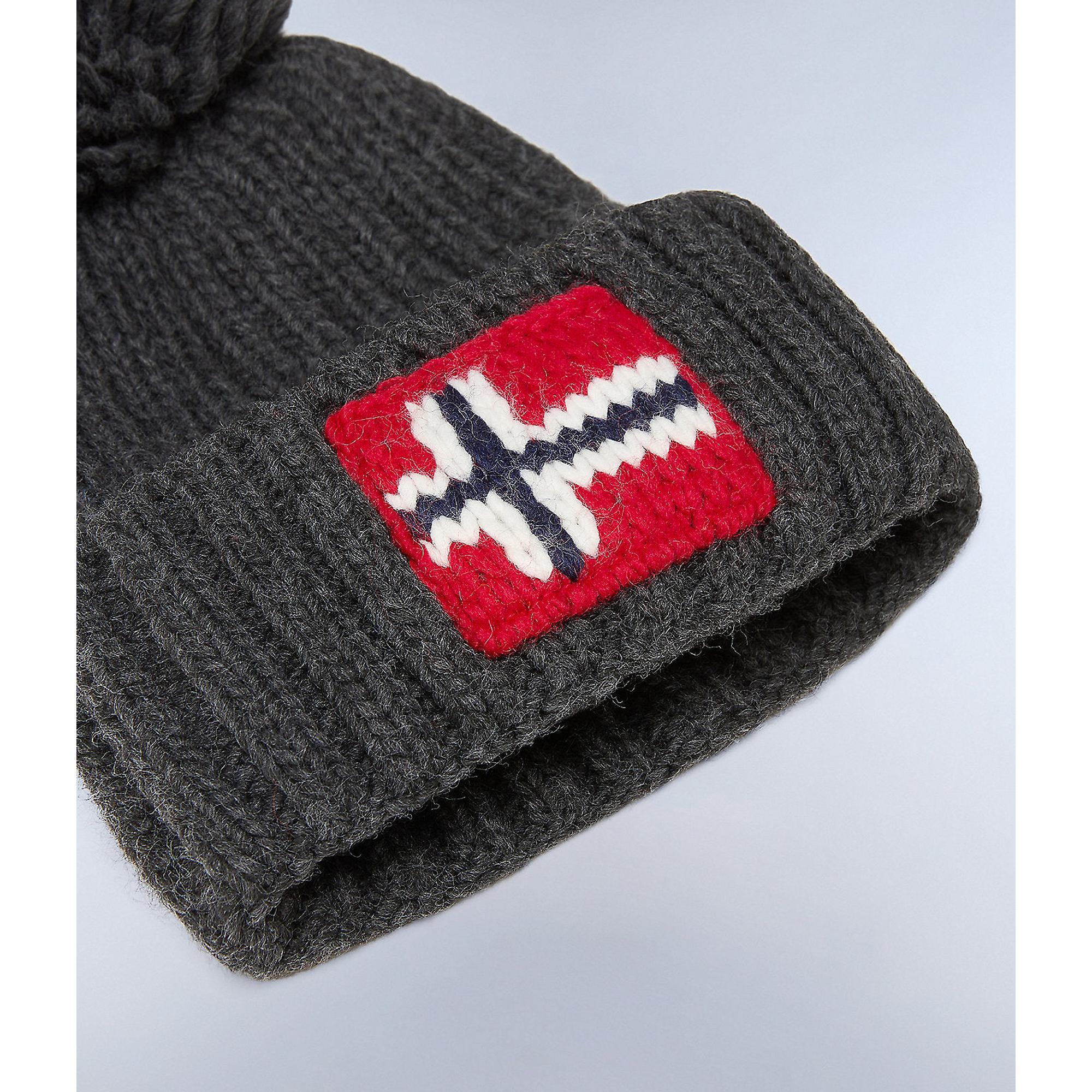 Product image 4 of 5 of Napapijri Men's Semiury Bobble Beanie - Dark Grey