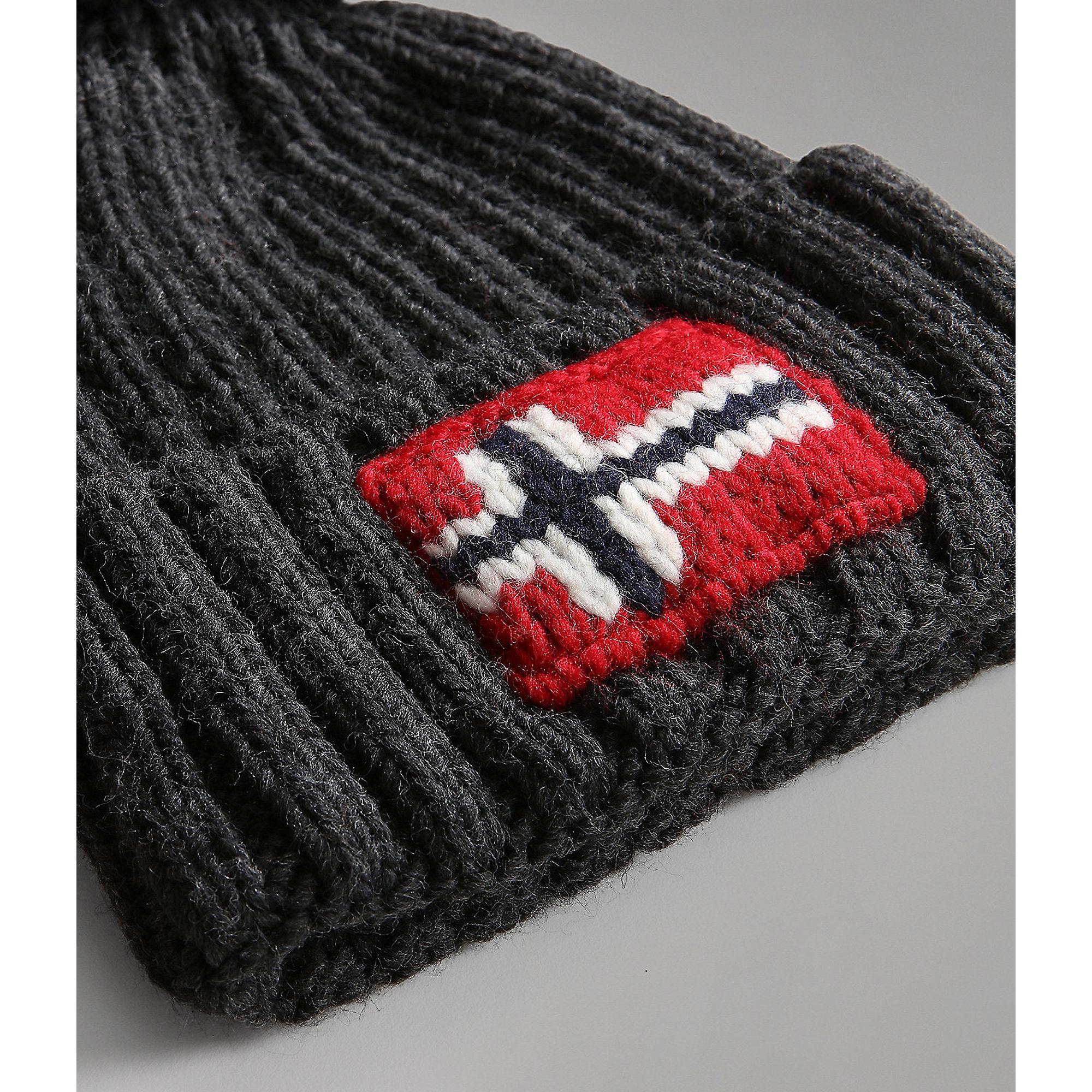 Product image 5 of 5 of Napapijri Men's Semiury Bobble Beanie - Dark Grey