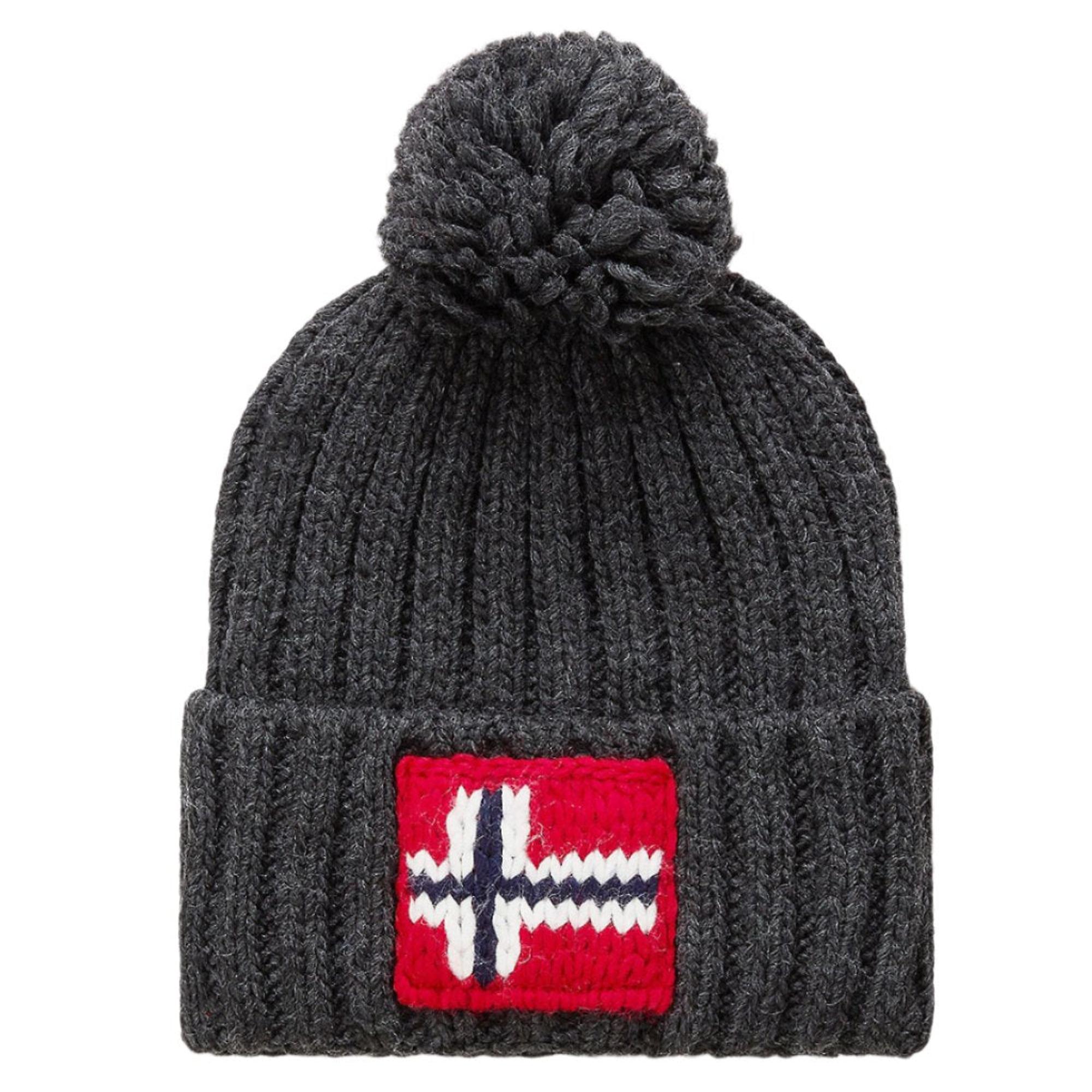 Product image 1 of 5 of Napapijri Men's Semiury Bobble Beanie - Dark Grey