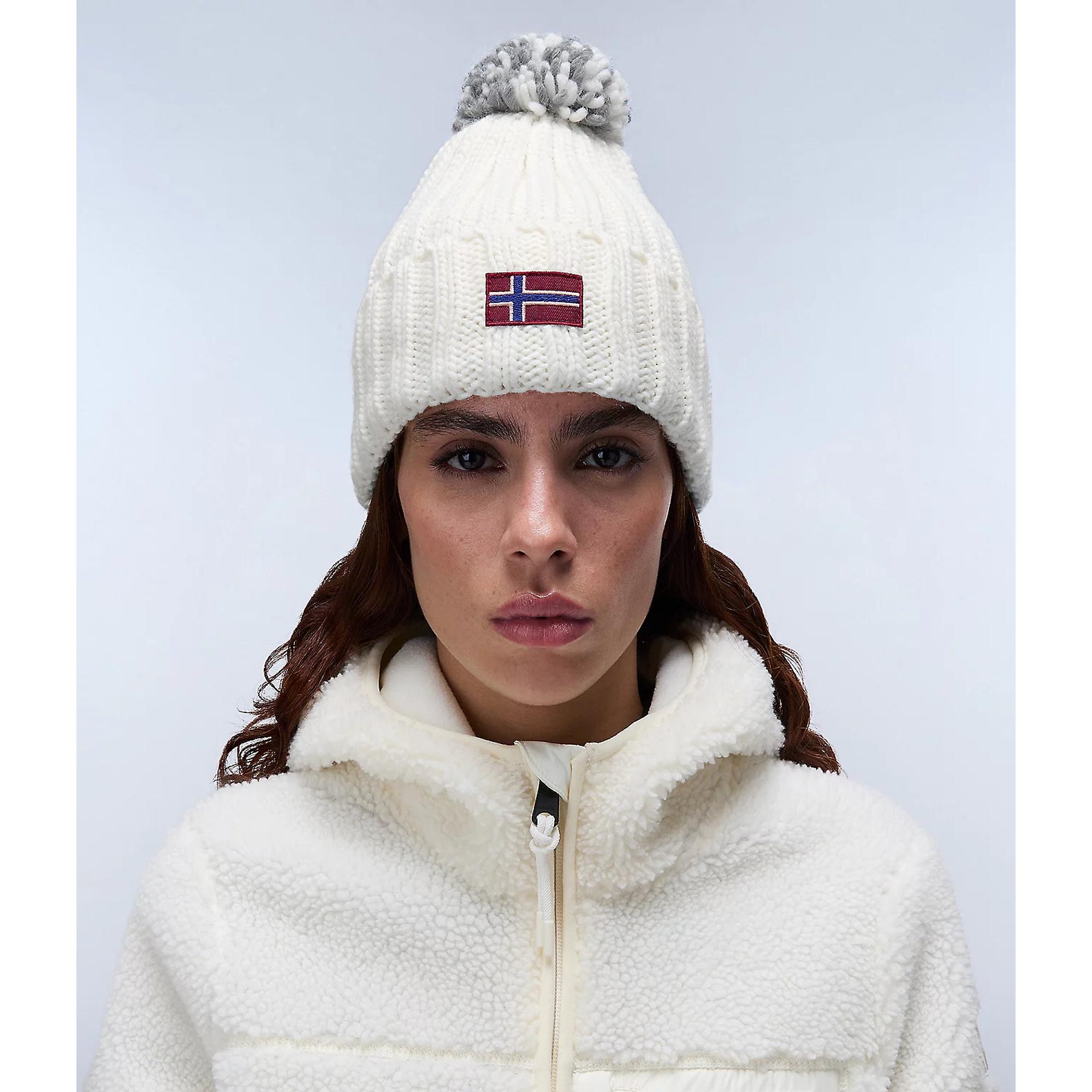 Product image 2 of 4 of Napapijri Women's Semiury Bobble Beanie - White Heron