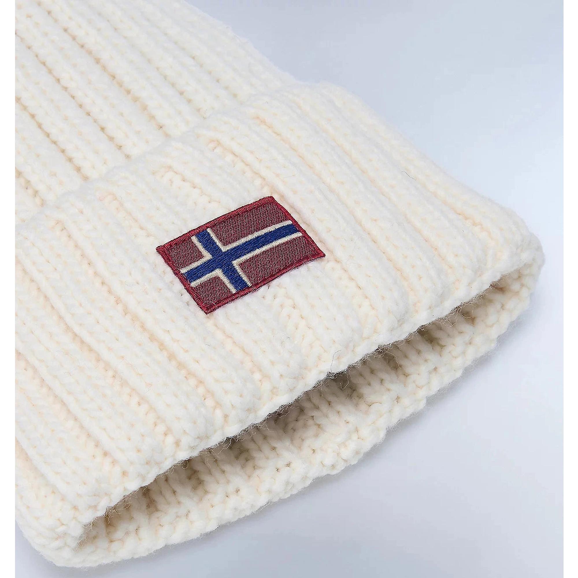 Product image 4 of 4 of Napapijri Women's Semiury Bobble Beanie - White Heron