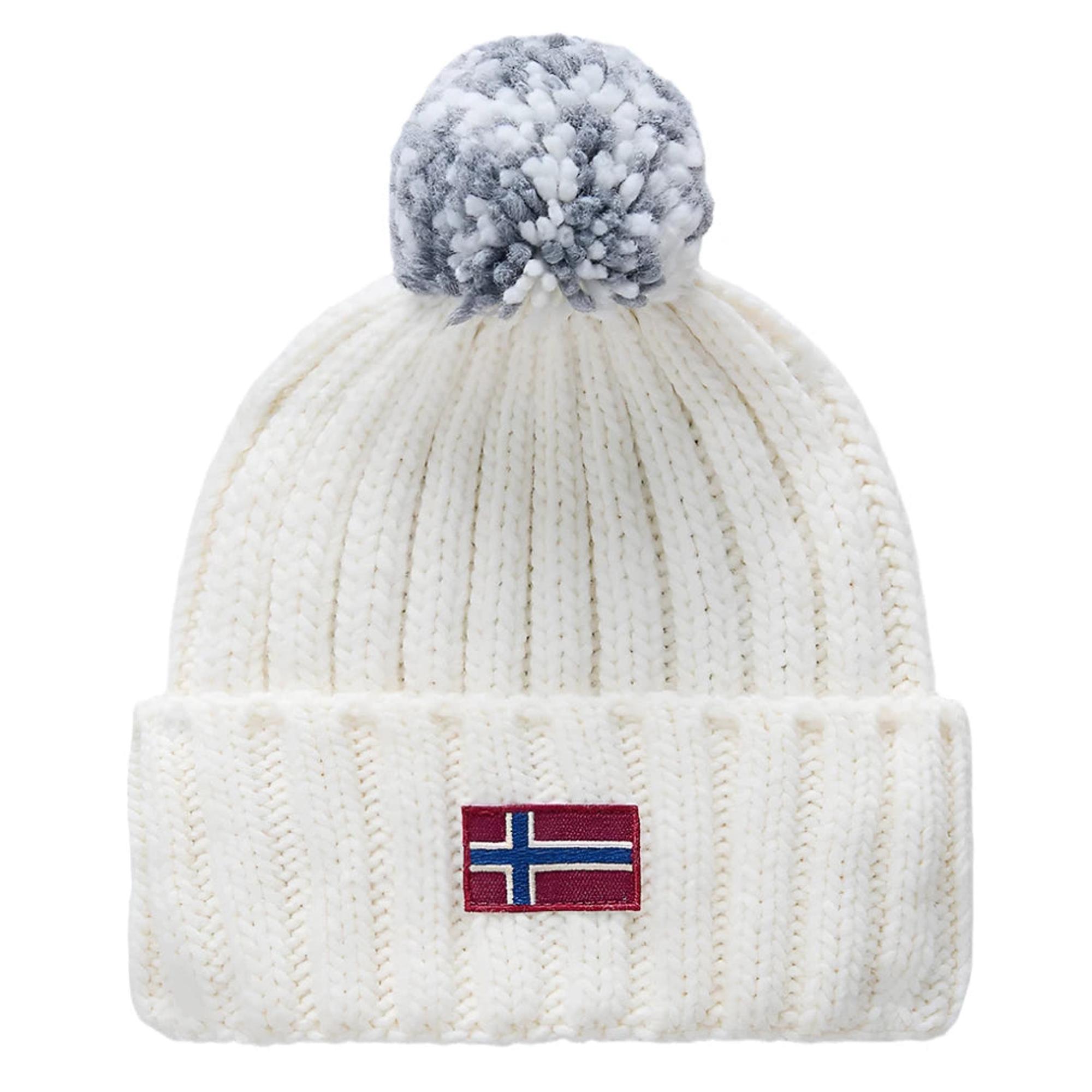 Product image 1 of 4 of Napapijri Women's Semiury Bobble Beanie - White Heron