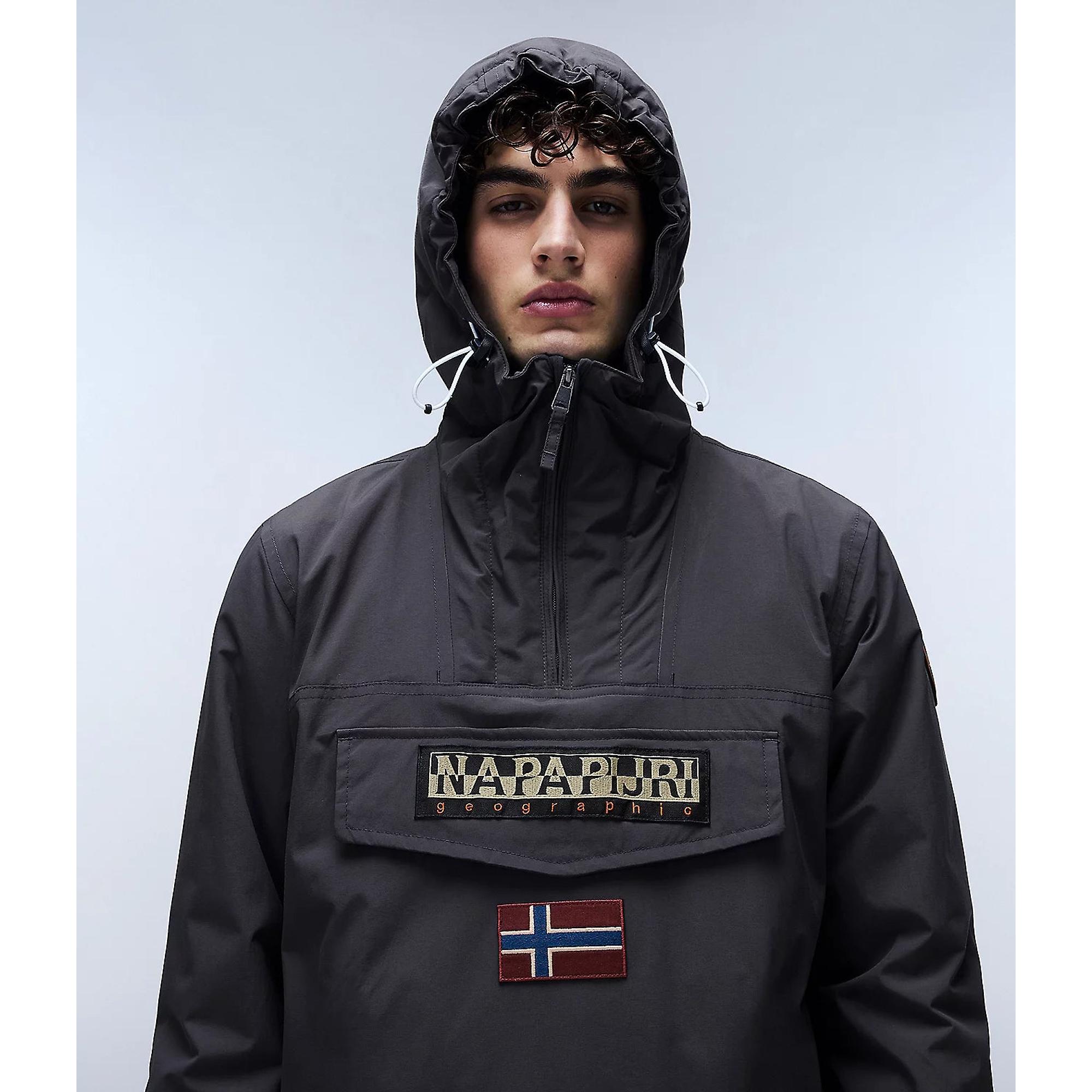Product image 3 of 10 of Napapijri Men's Rainforest Winter Anorak Jacket - Dark Grey