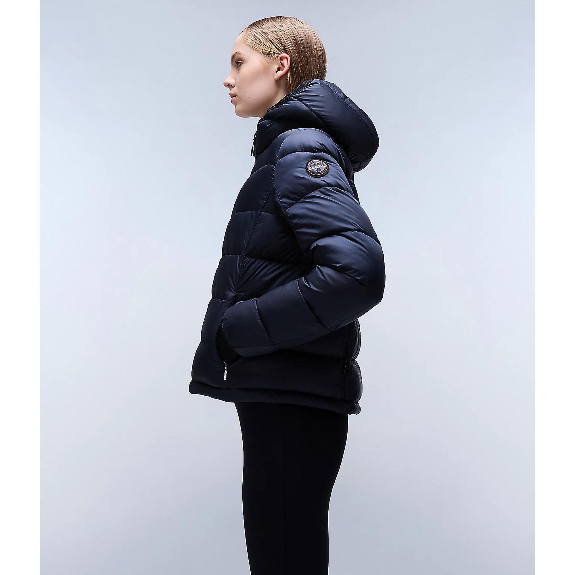 Product image 4 of 7 of Napapijri Women's Aerons Rise Hooded Puffer Jacket - Black