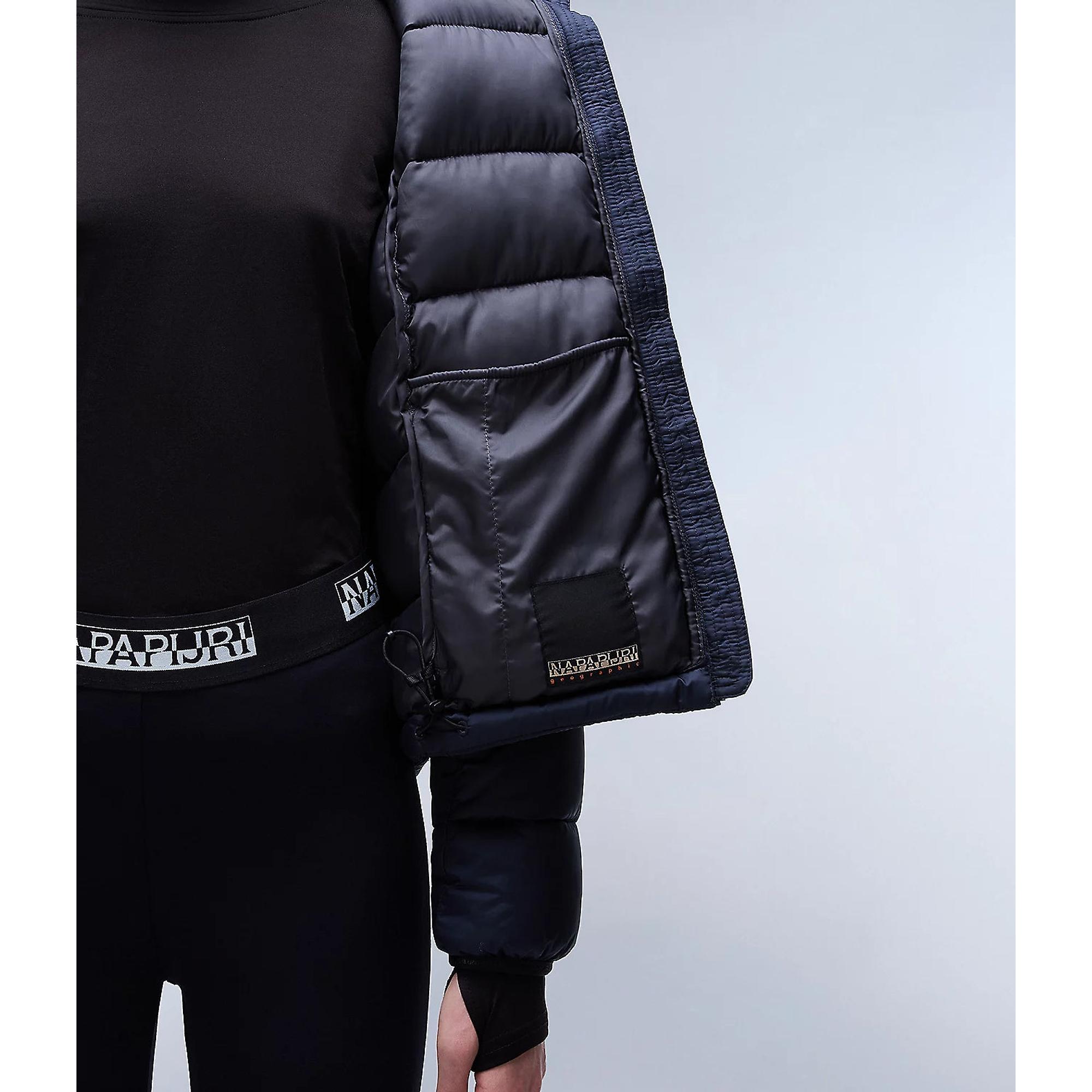 Product image 6 of 7 of Napapijri Women's Aerons Rise Hooded Puffer Jacket - Black