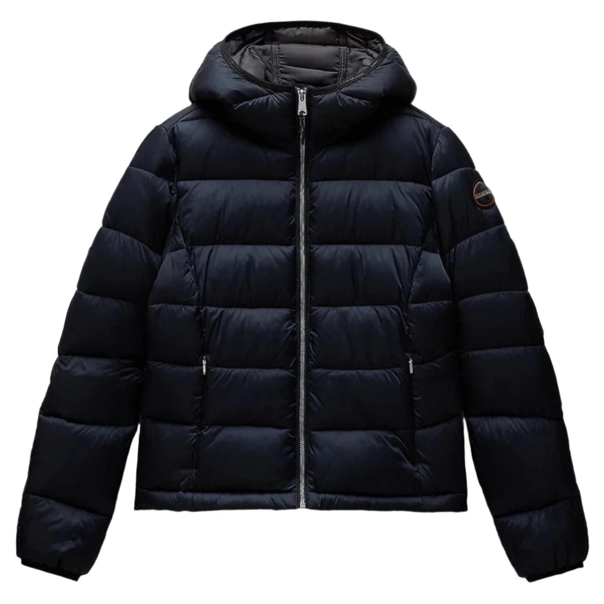 Product image 1 of 7 of Napapijri Women's Aerons Rise Hooded Puffer Jacket - Black