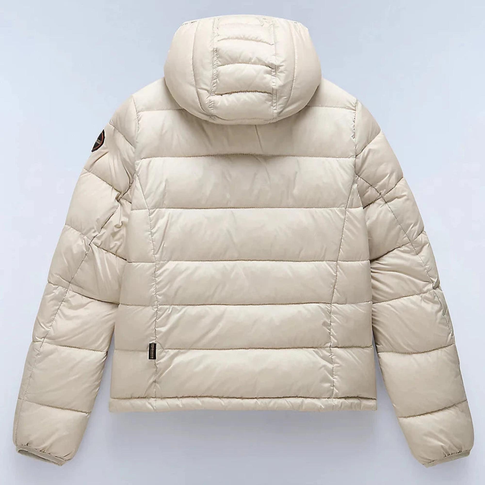 Product image 2 of 7 of Napapijri Women's Aerons Rise Hooded Puffer Jacket - Beige Silver