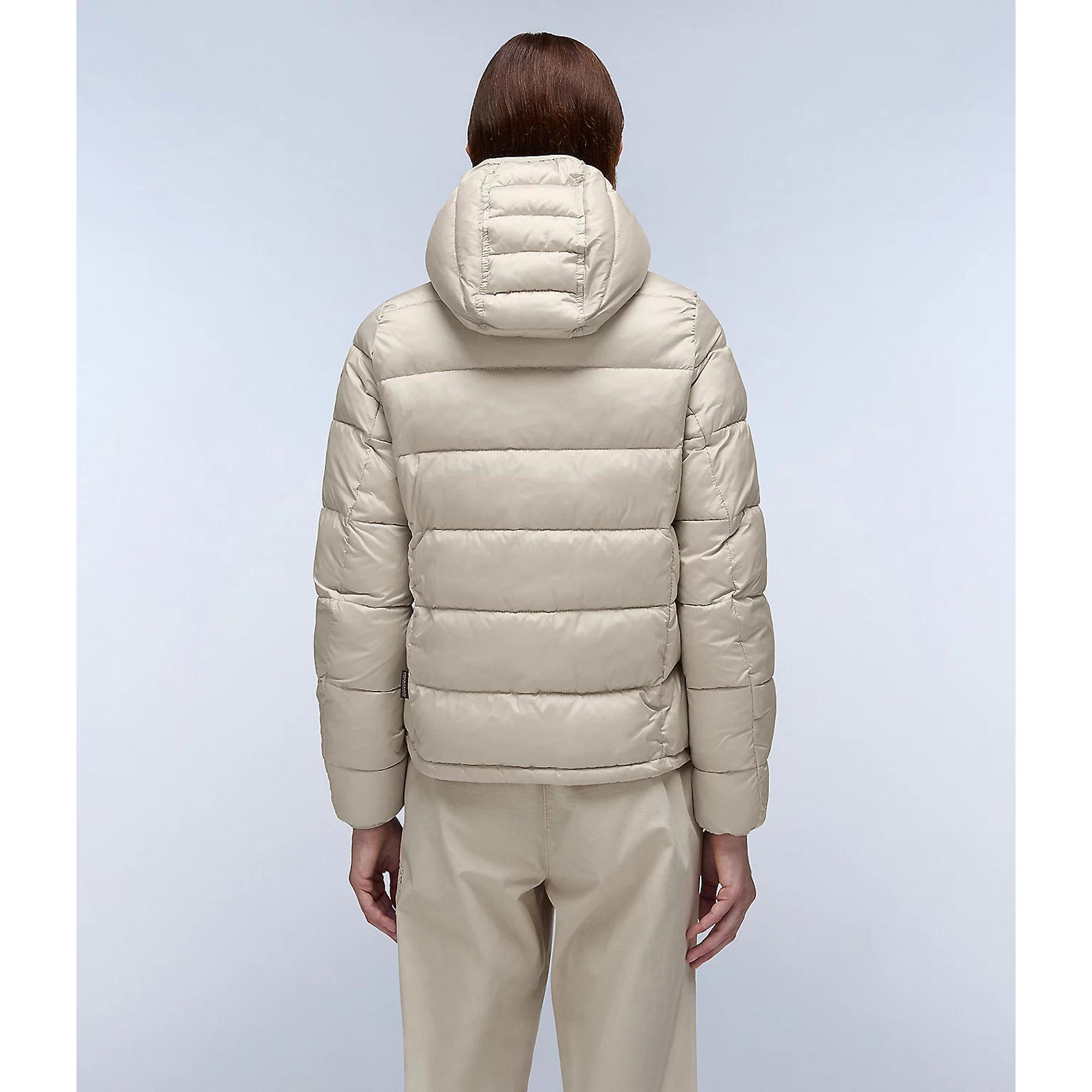 Product image 5 of 7 of Napapijri Women's Aerons Rise Hooded Puffer Jacket - Beige Silver