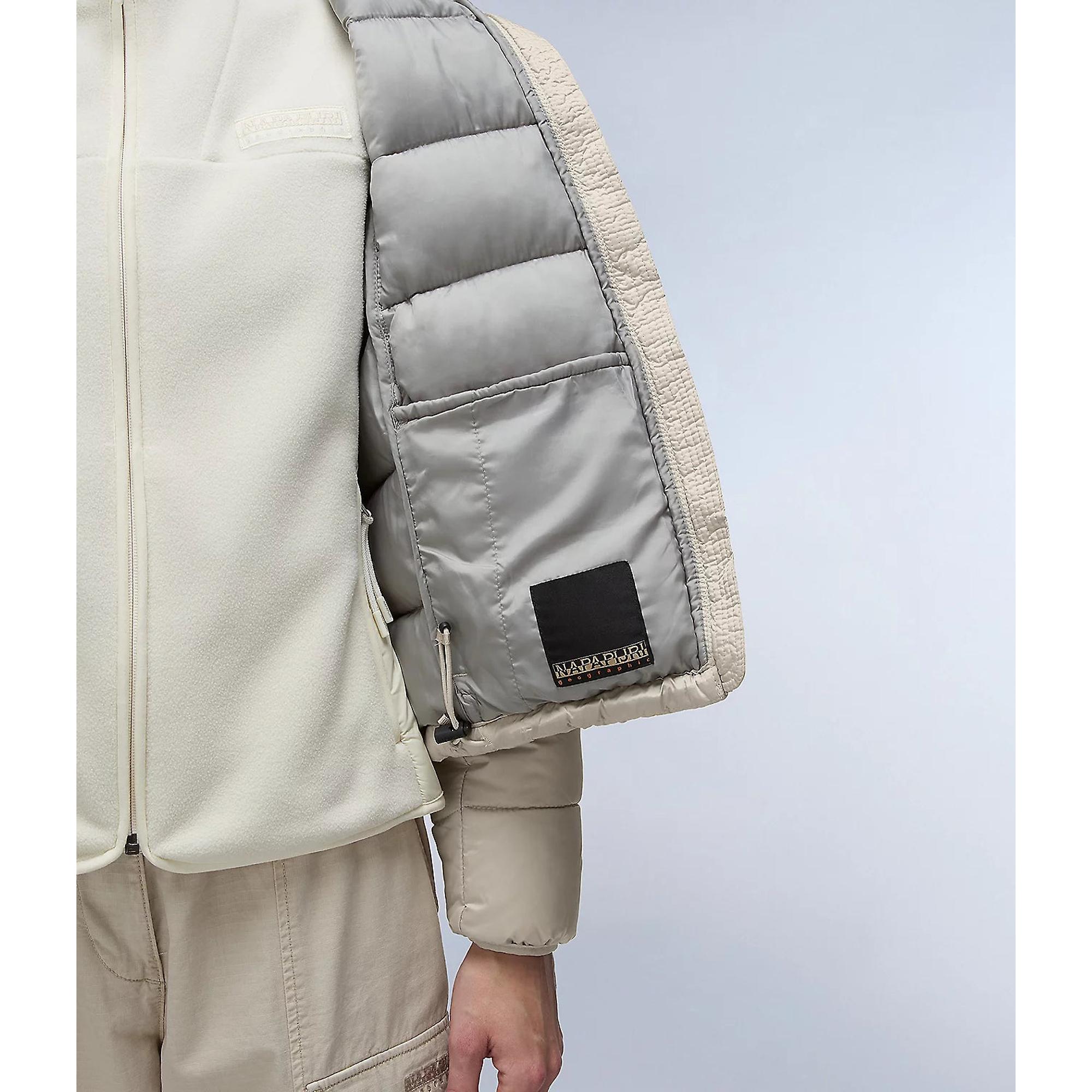 Product image 6 of 7 of Napapijri Women's Aerons Rise Hooded Puffer Jacket - Beige Silver