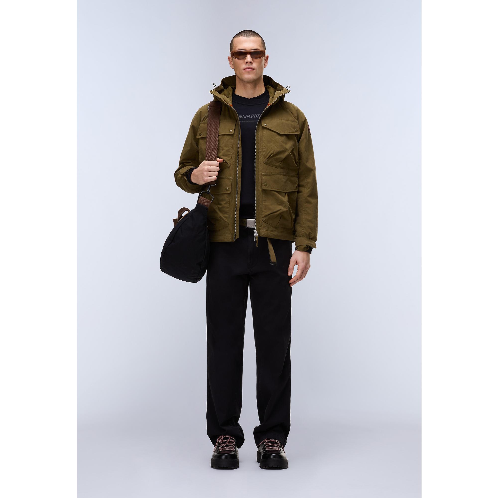 Product image 3 of 10 of Napapijri Men's Rivalto Cotton Jacket - Dark Green Olive