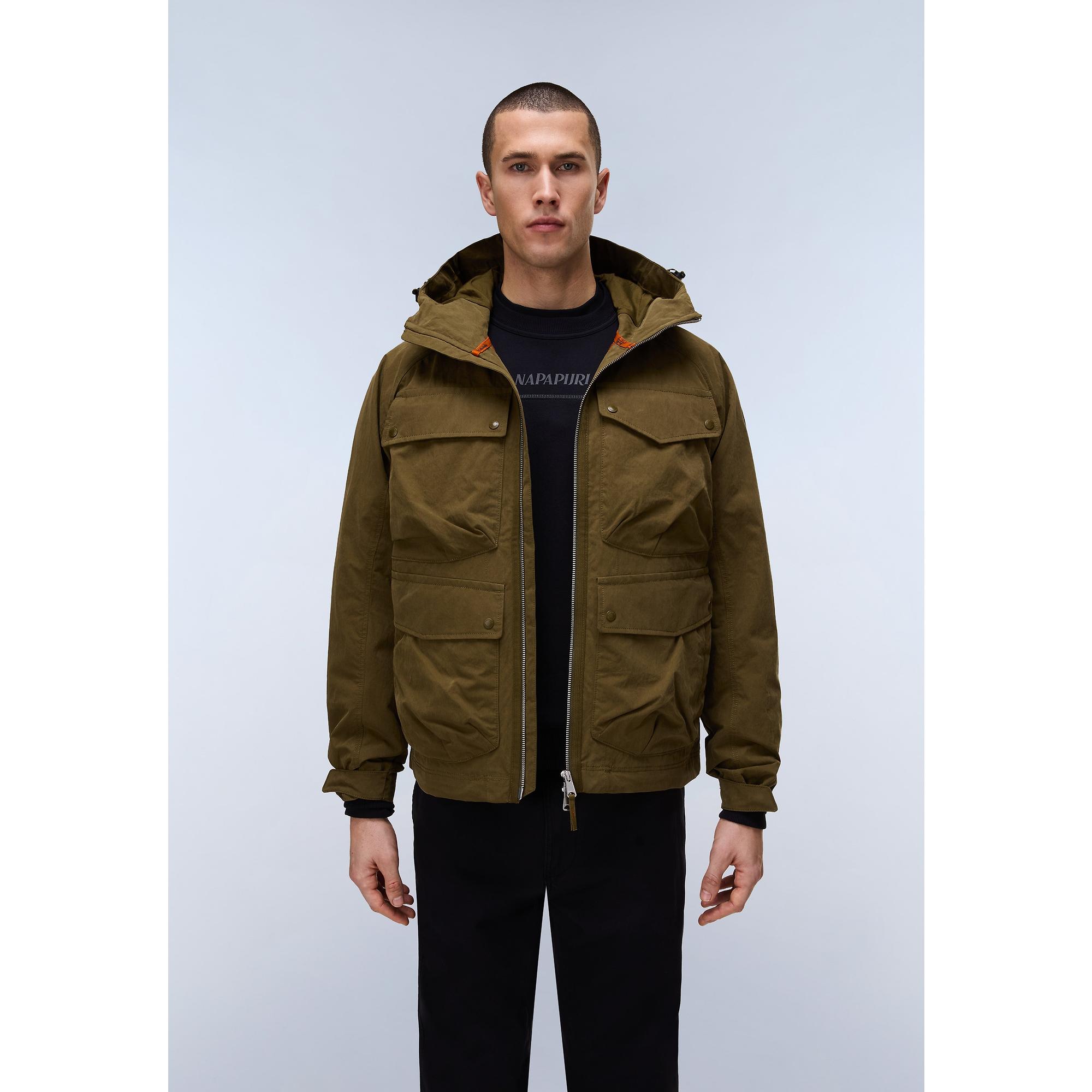 Product image 4 of 10 of Napapijri Men's Rivalto Cotton Jacket - Dark Green Olive