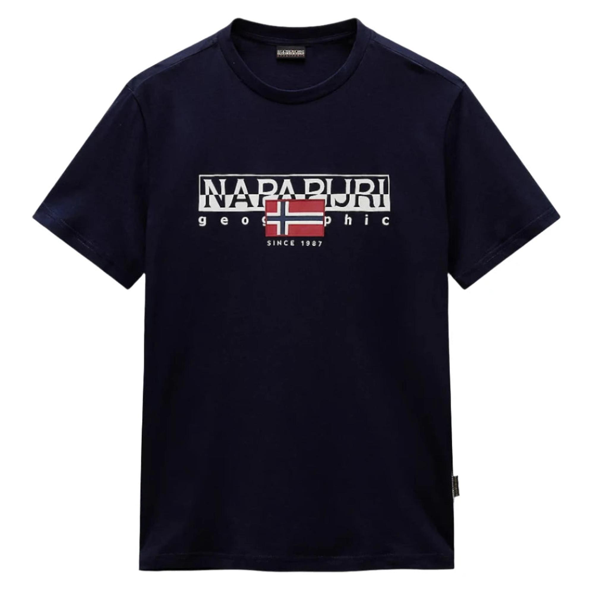 Product image 1 of 6 of Napapijri Men's Aylmer Short Sleeve T-Shirt - Blue Marine