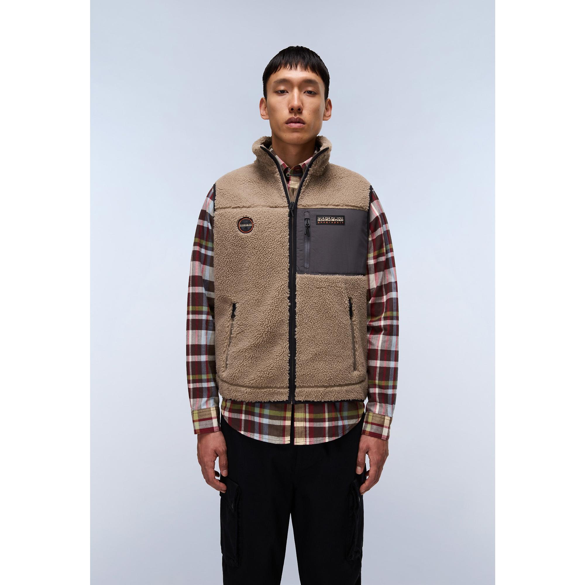 Product image 3 of 7 of Napapijri Men's Yupik Curly Fleece Gilet - Multi