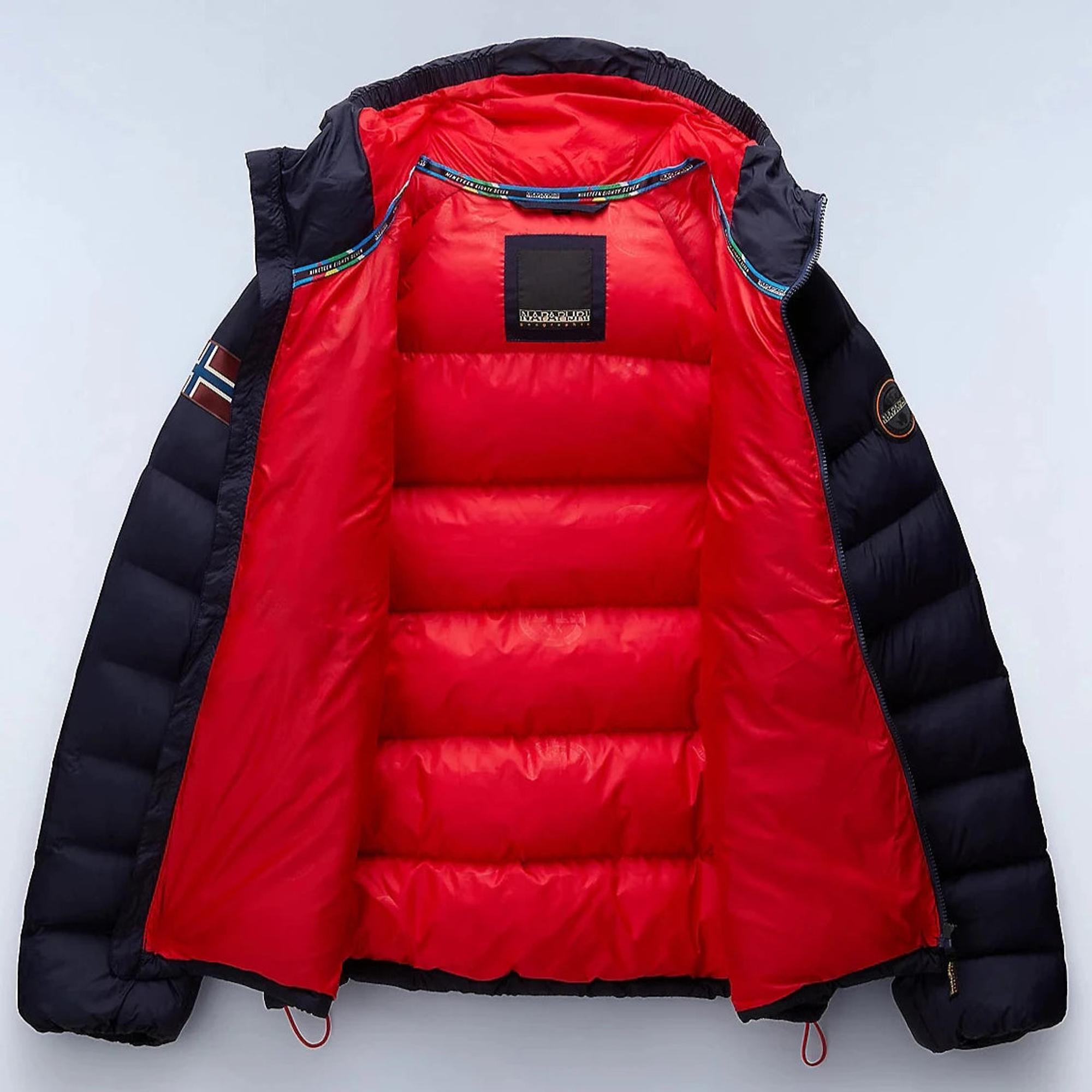 Product image 3 of 12 of Napapijri Men's Moesa Hooded Puffer Jacket - Blue Marine