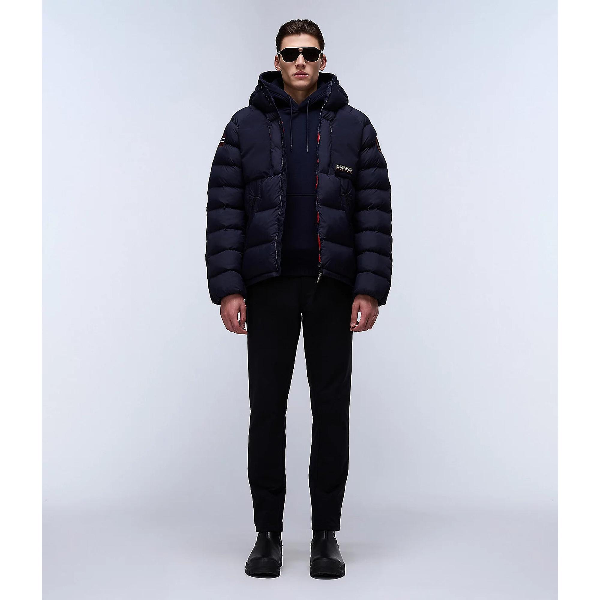 Product image 6 of 12 of Napapijri Men's Moesa Hooded Puffer Jacket - Blue Marine